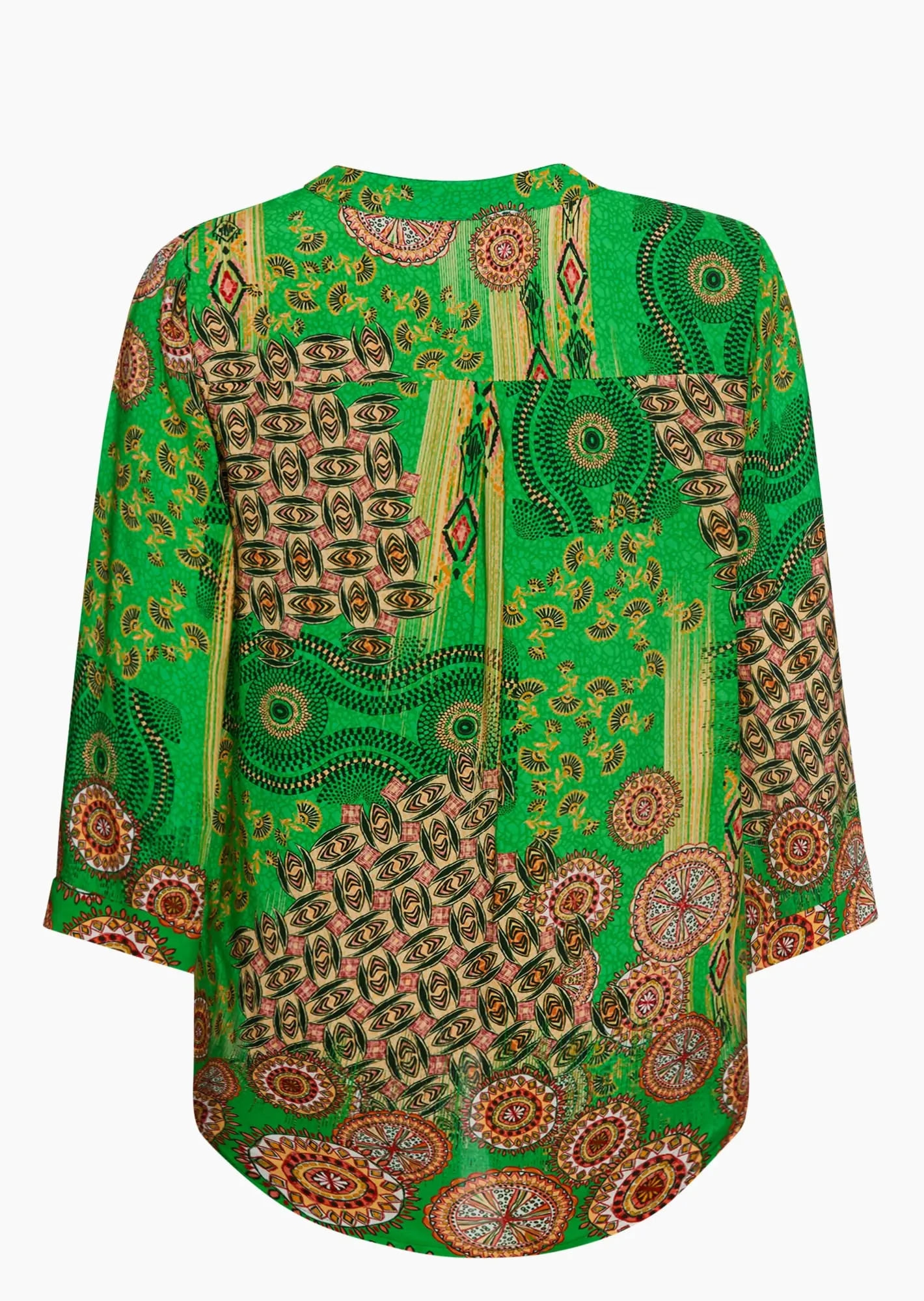 Bluse im Alloverprint, grün