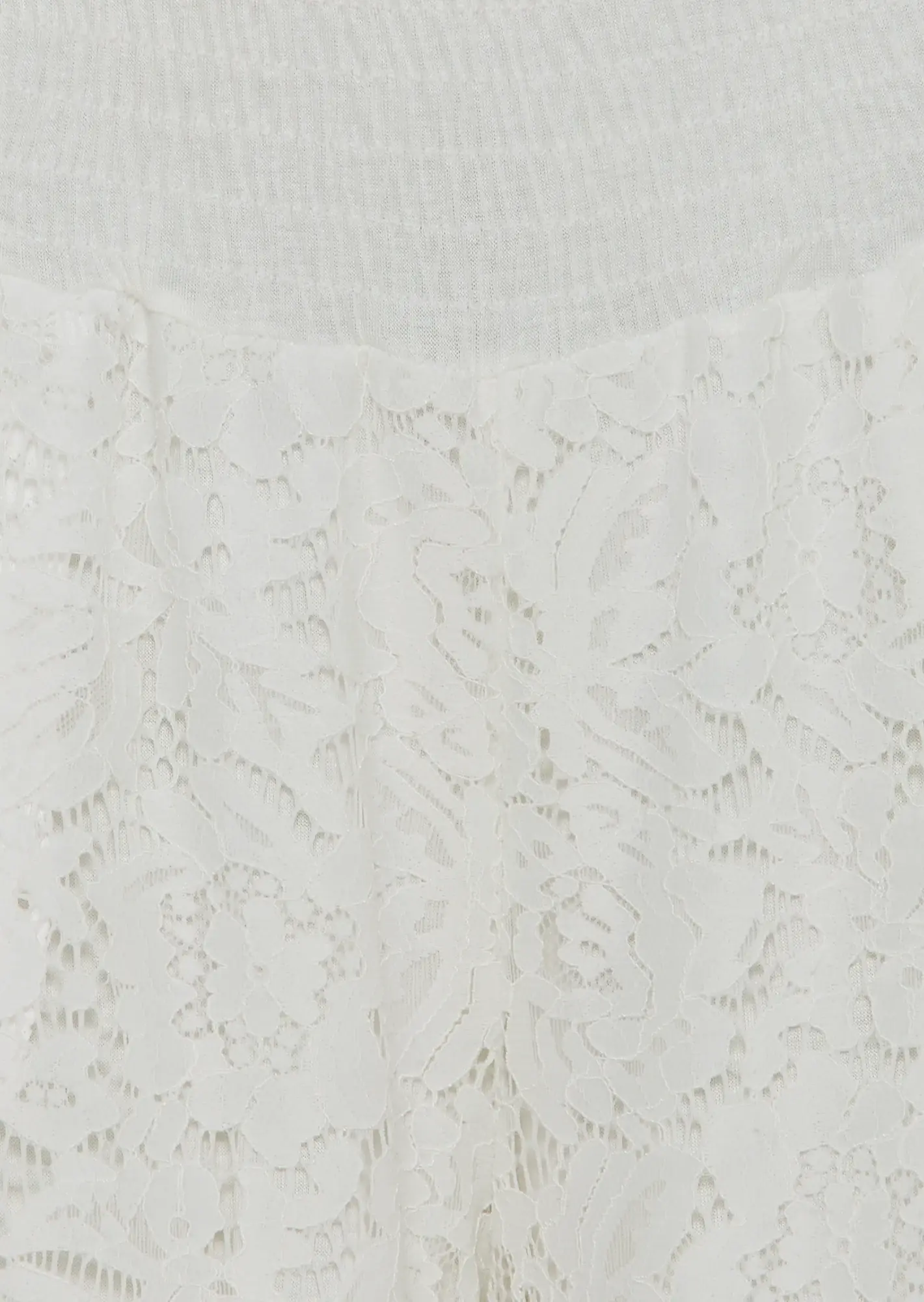 Wide Leg Spitzenhose, offwhite