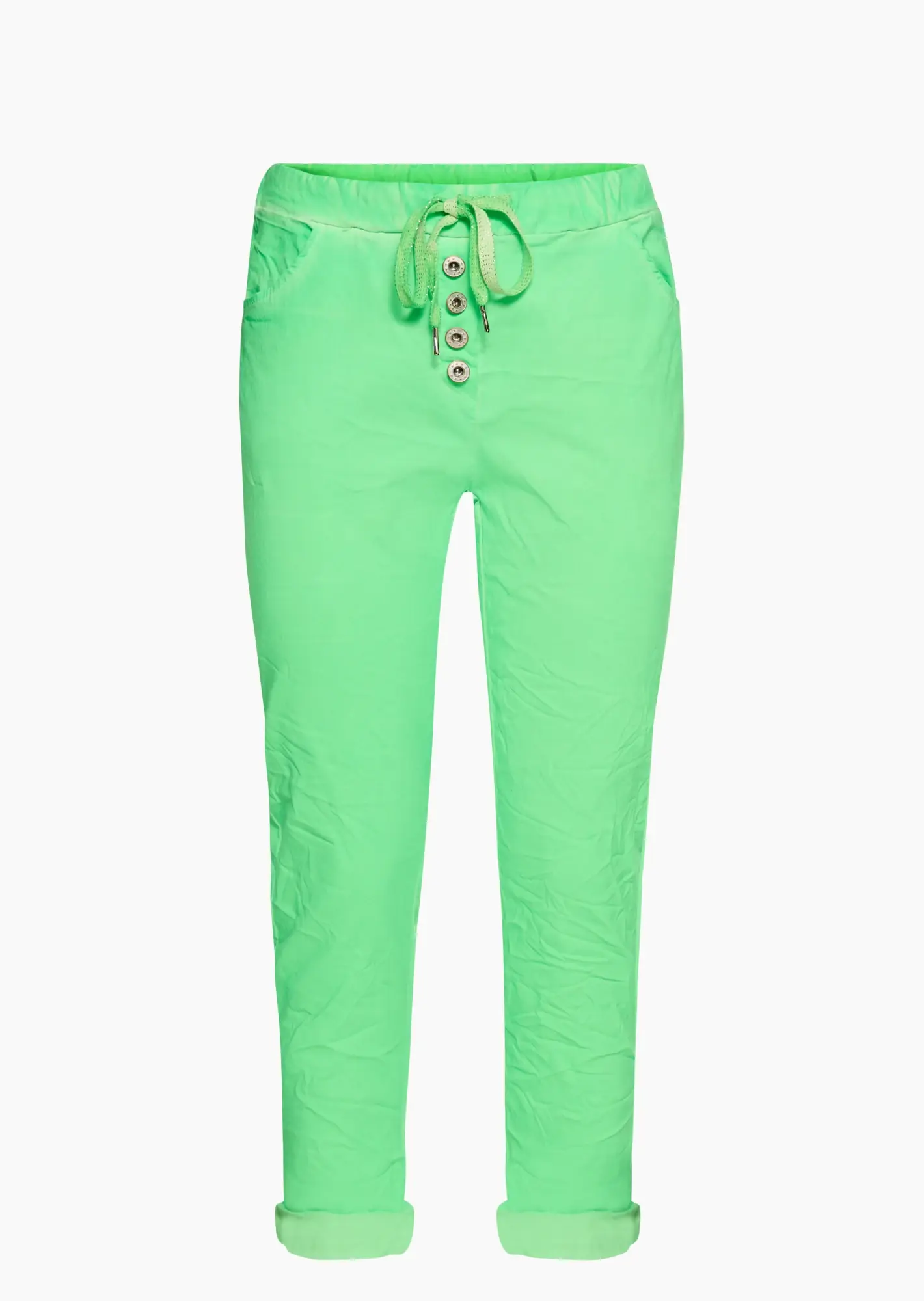 Joggpants mit Knopfleiste, neongrün