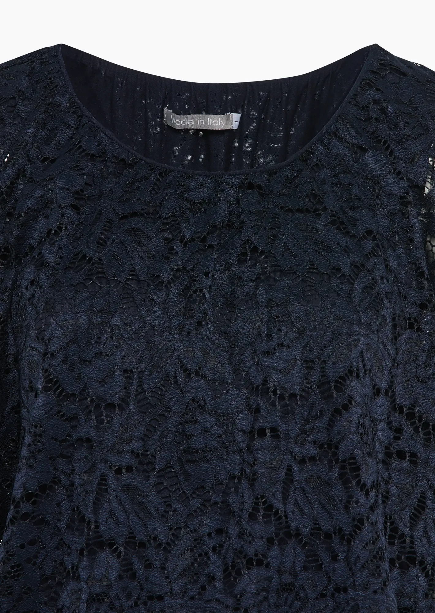 Alloverspitzen Bluse, navy
