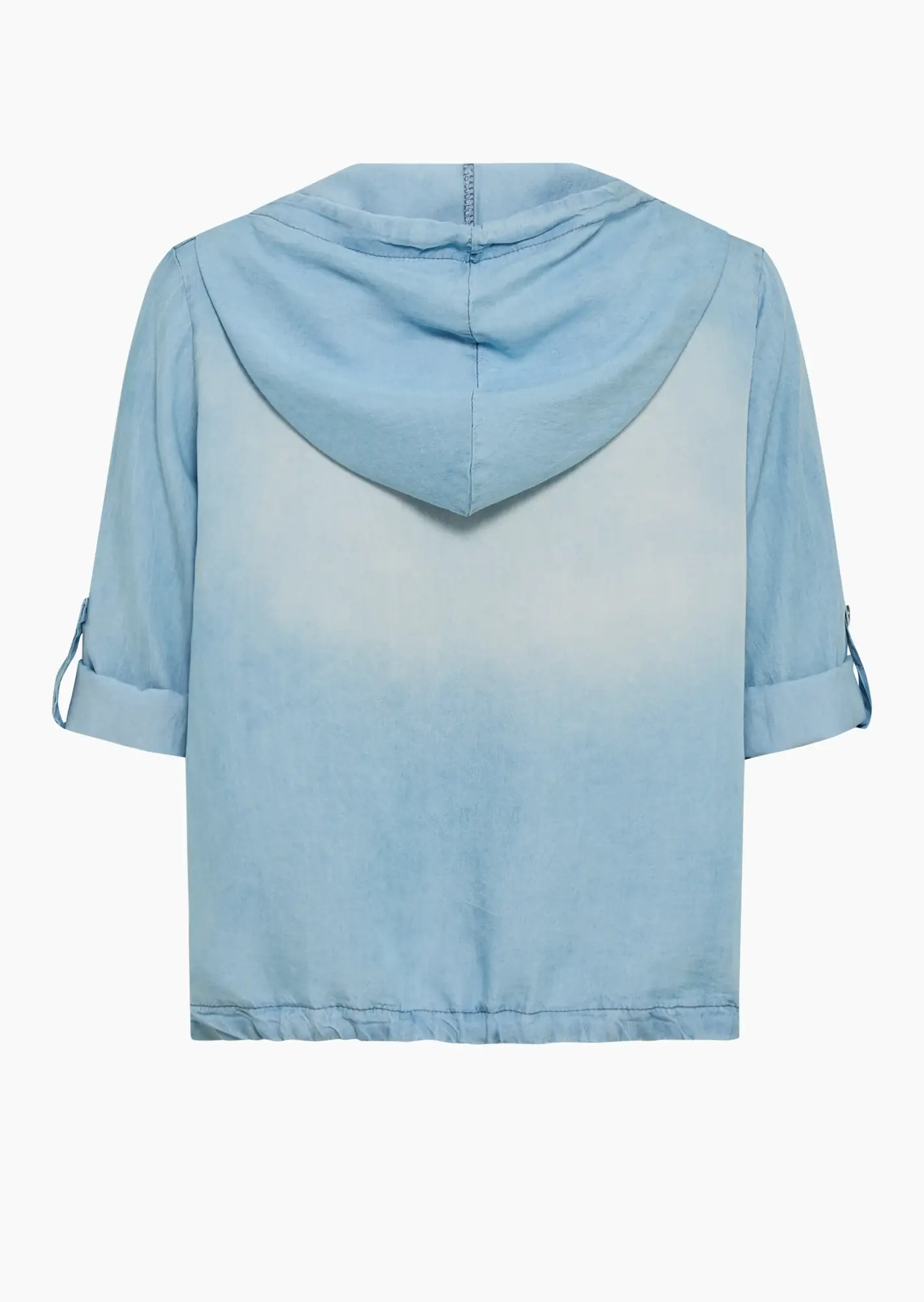 Bluse mit Statement, bleached denim