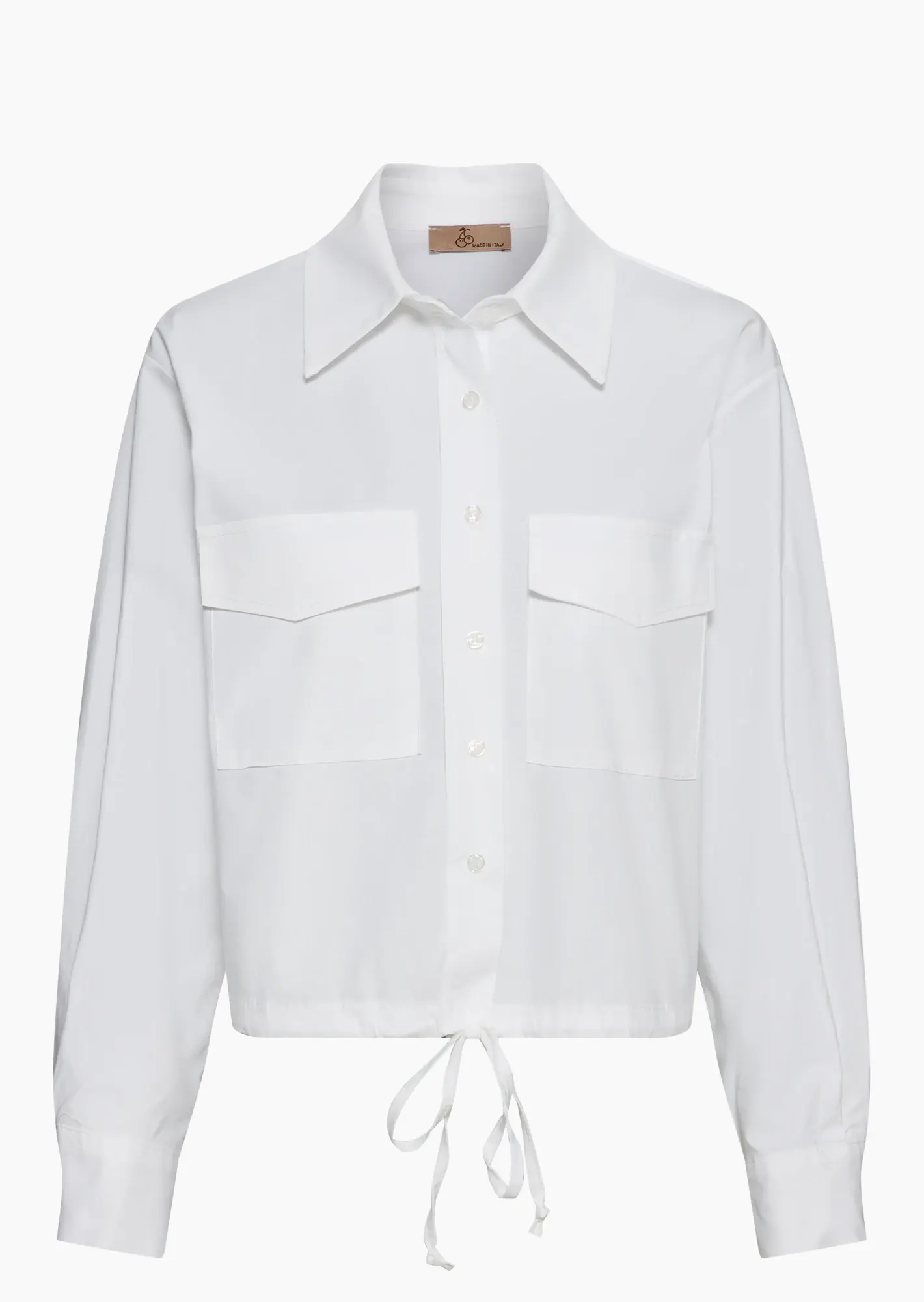 kurze Bluse, weiß