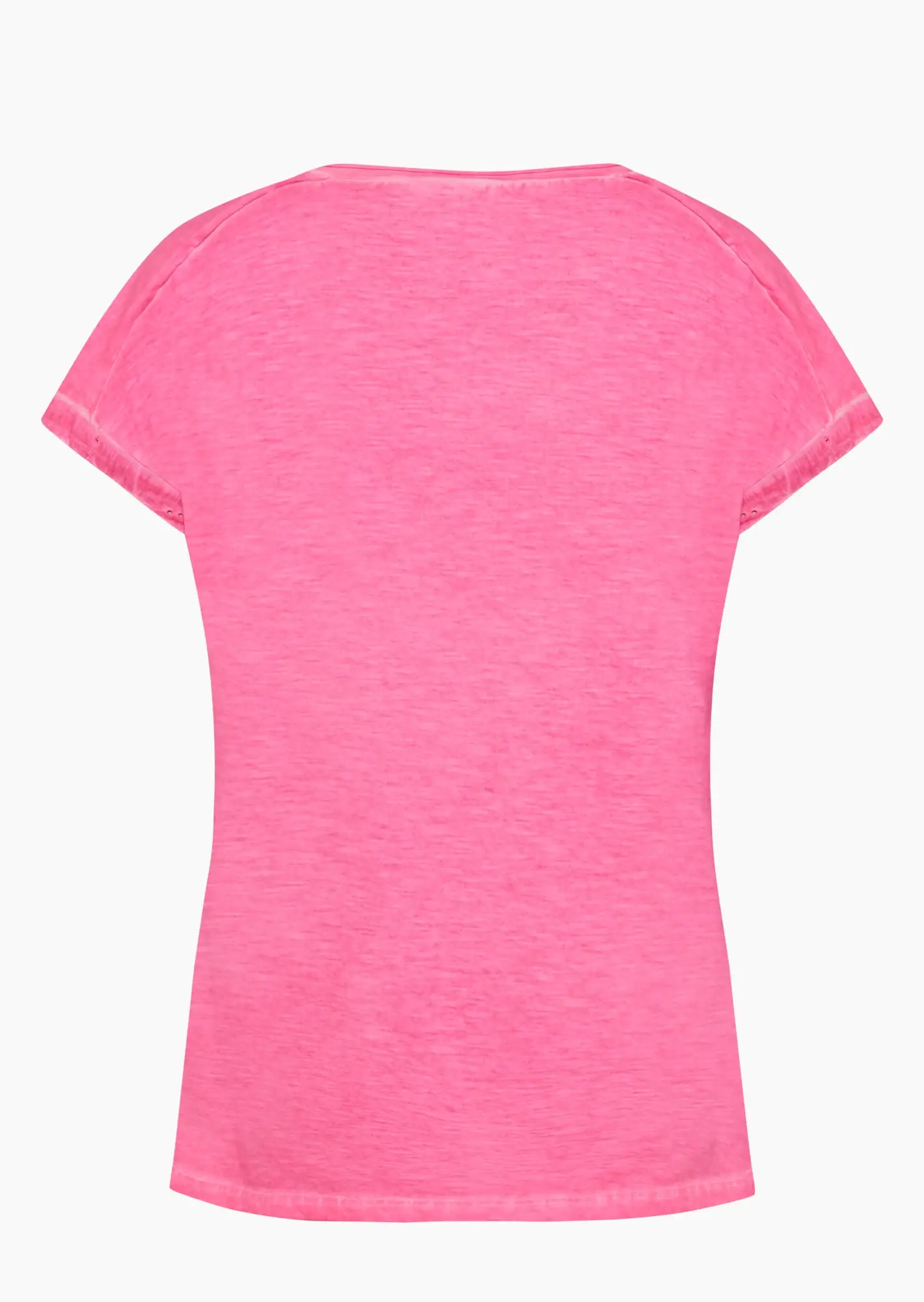 Shirt mit dekorativem Saum, neonpink