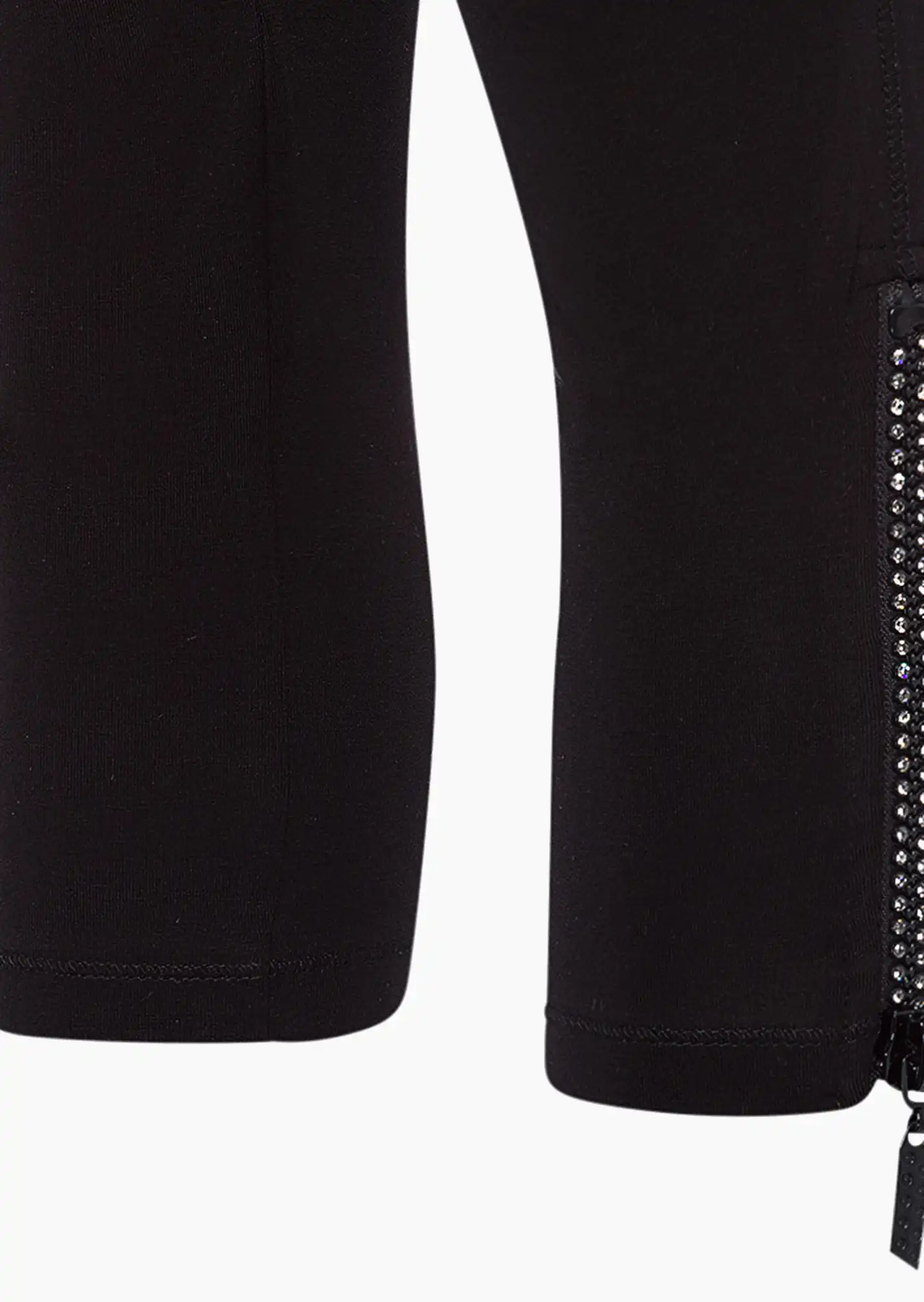 Leggings mit Reißverschluss, schwarz