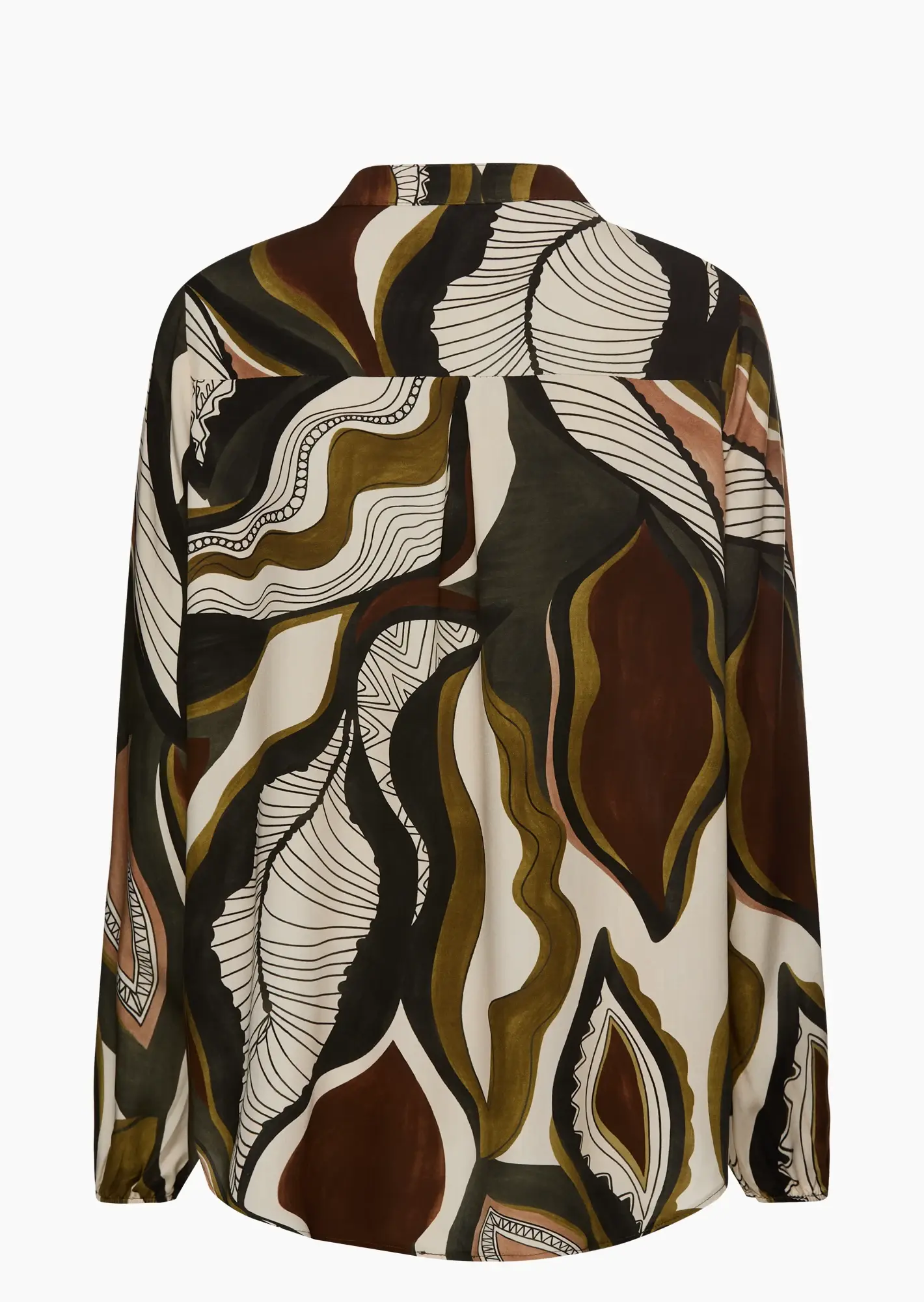 Bluse gemustert, oliv