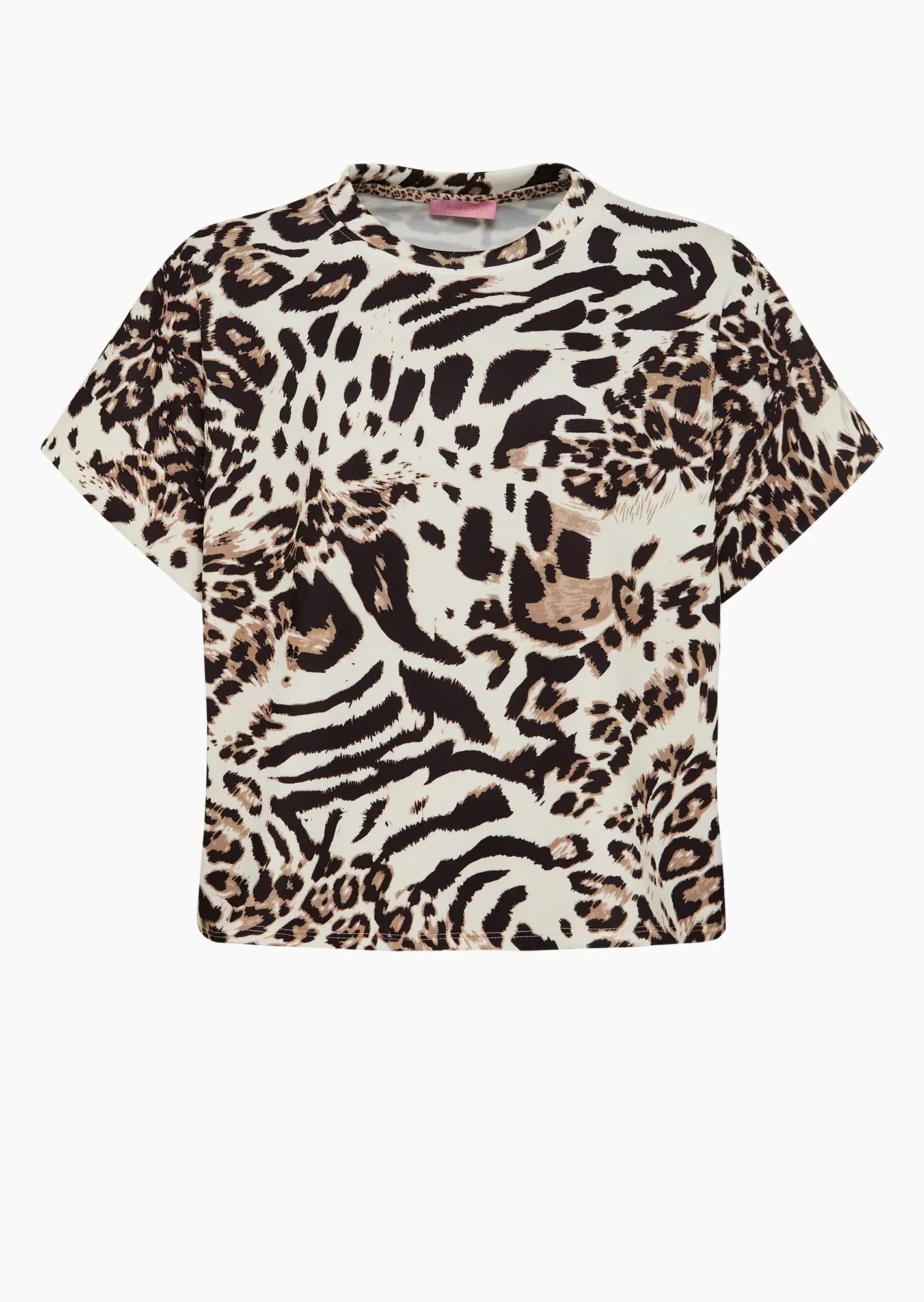 oversized Sweatshirt mit kurzen Ärmeln, crema-schwarz