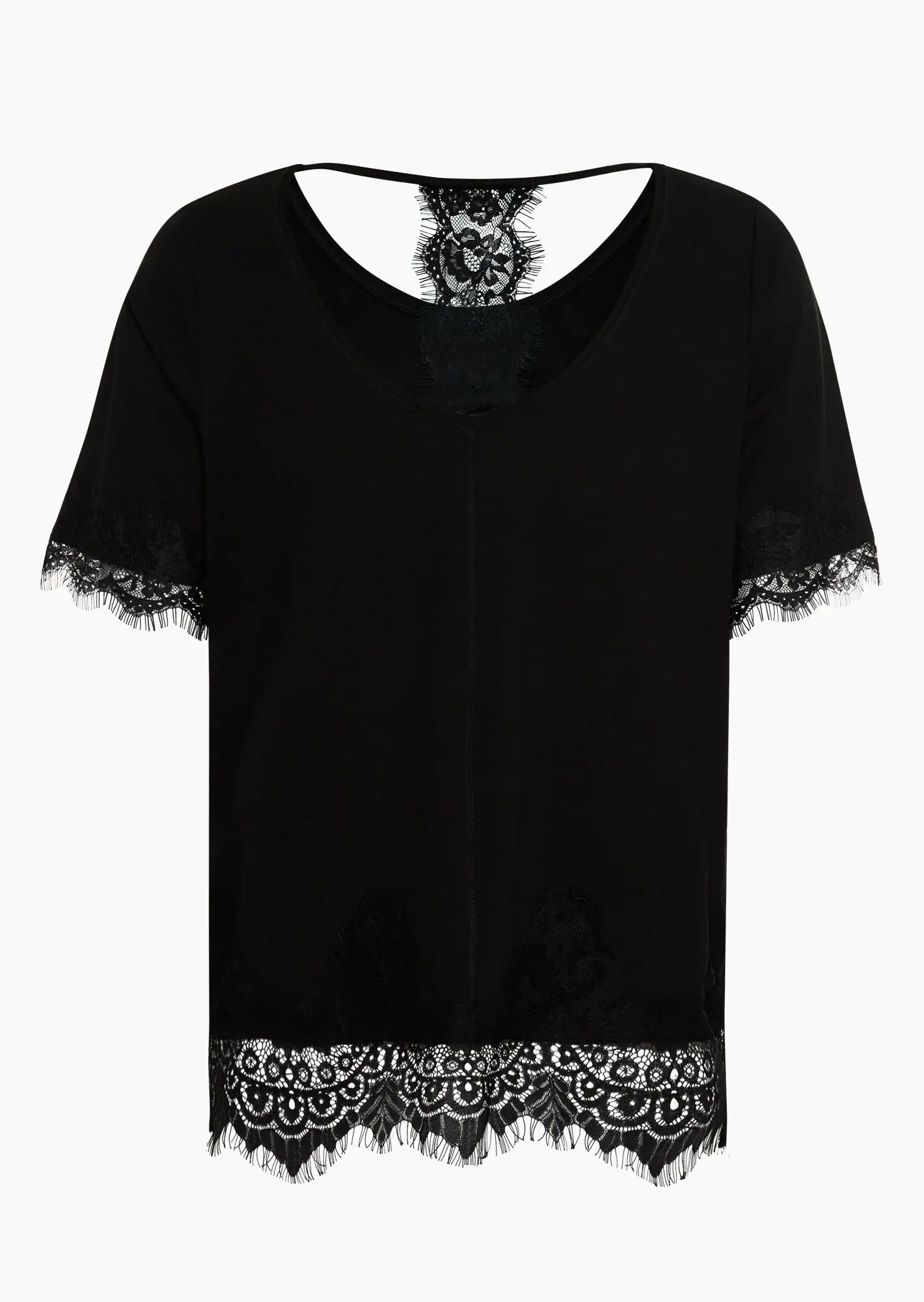elegantes Shirt, schwarz
