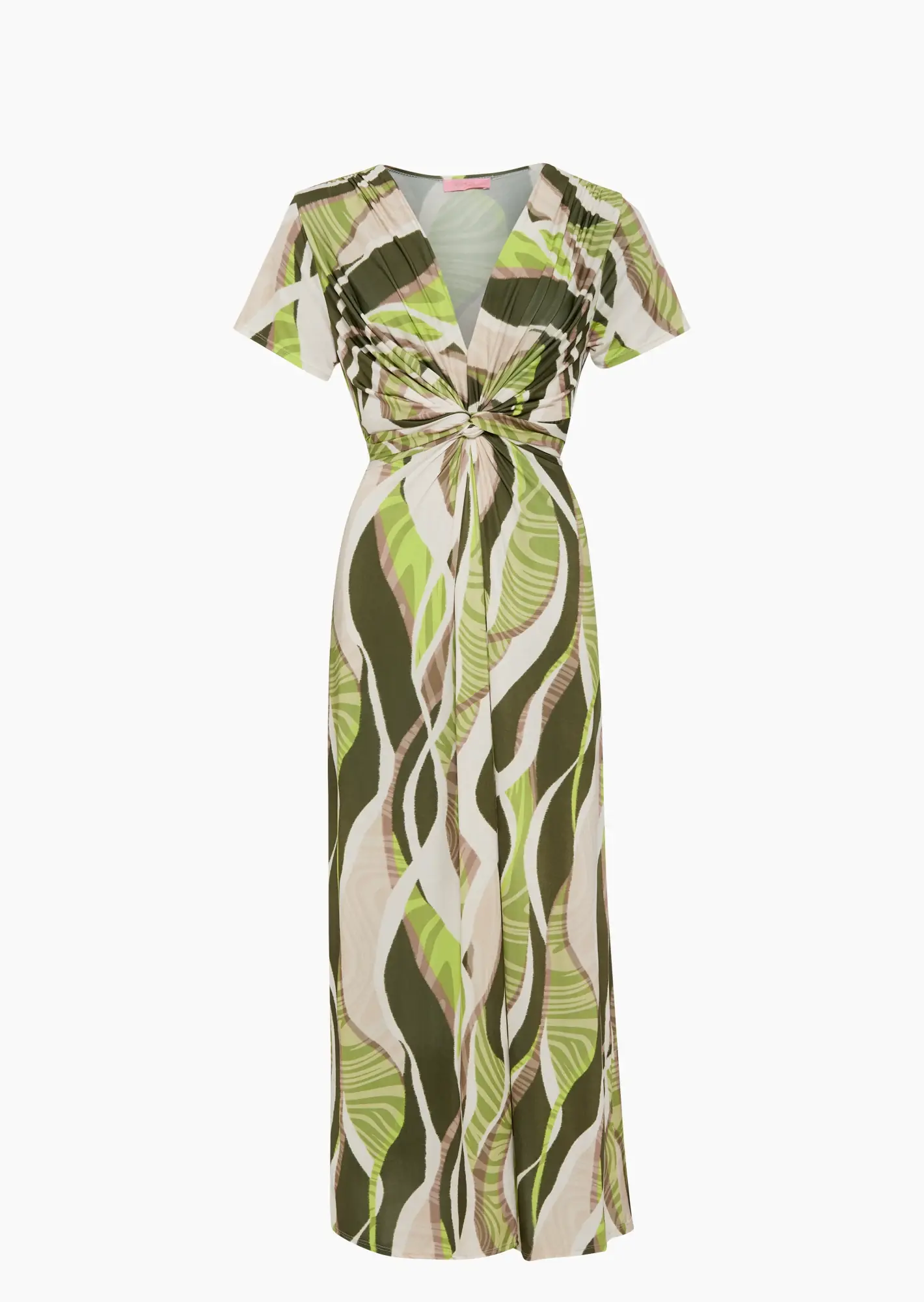 Maxikleid mit Raffung, pistazie