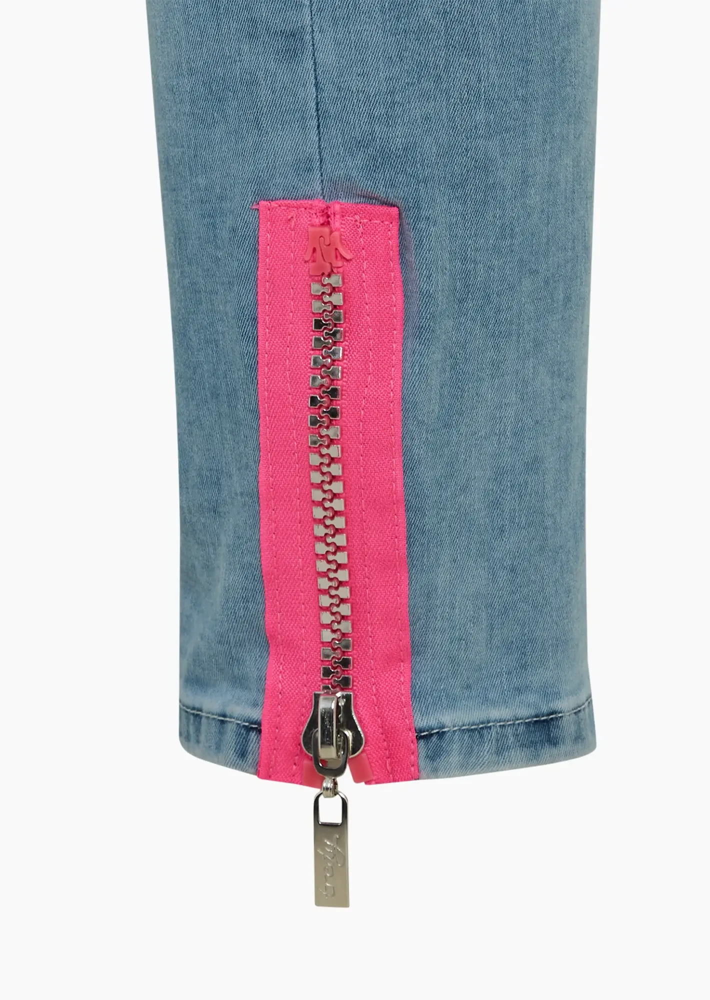 Jeans mit Doppelbund, bleached denim