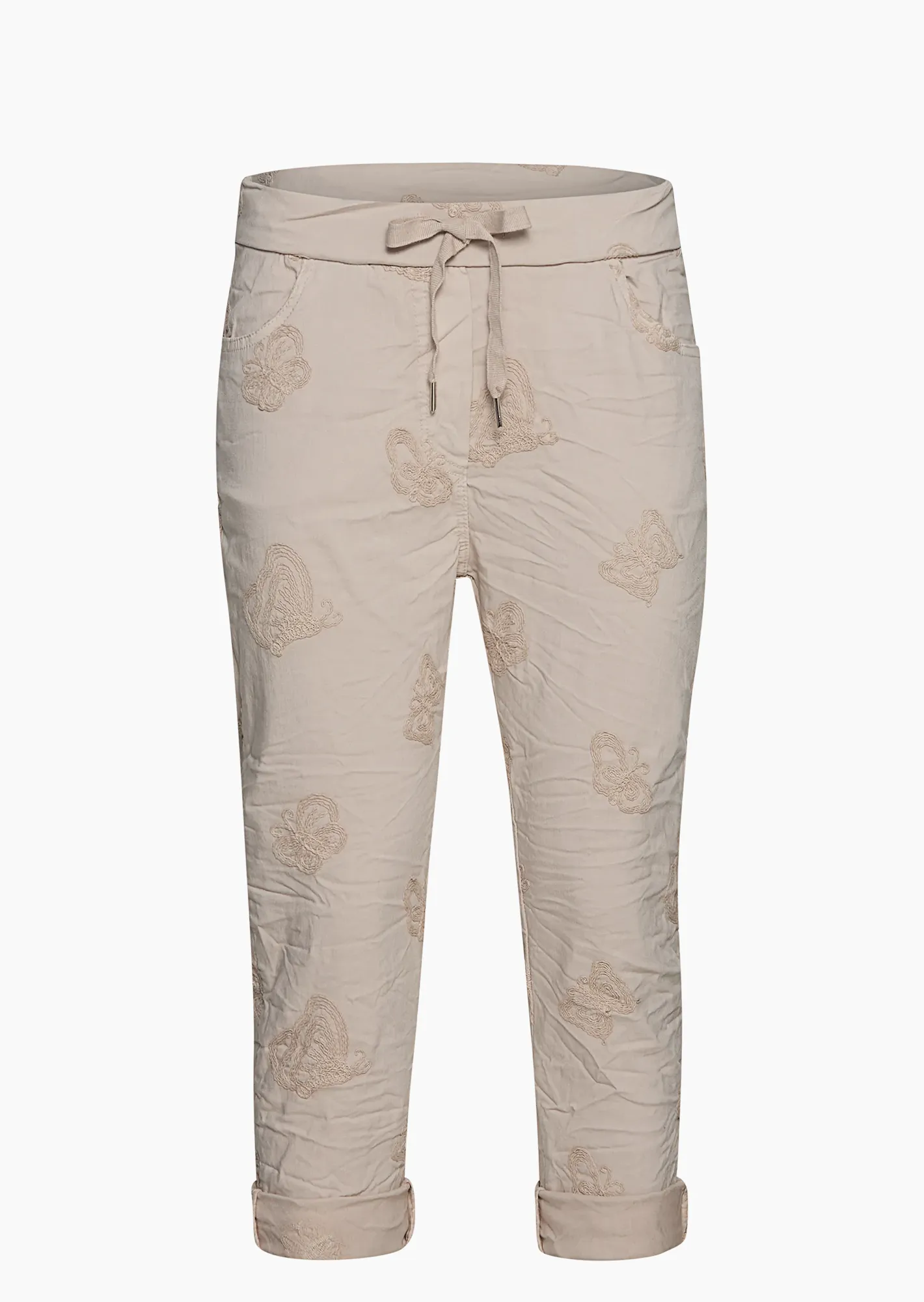 Capri-Joggpants 'Schmetterling', sand