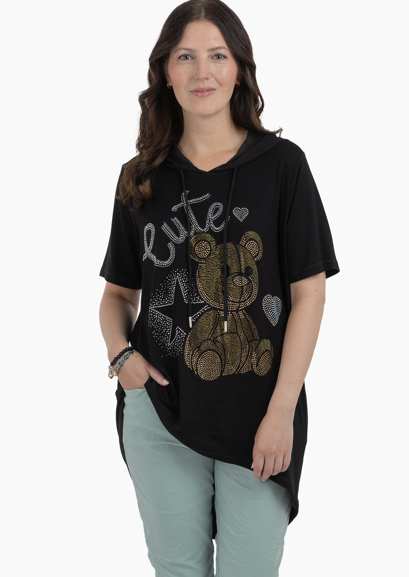 Shirt 'Cute', schwarz