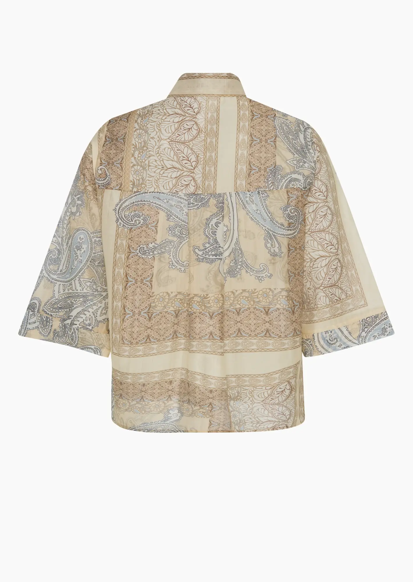 leichte Bluse mit Paisleymuster, crema