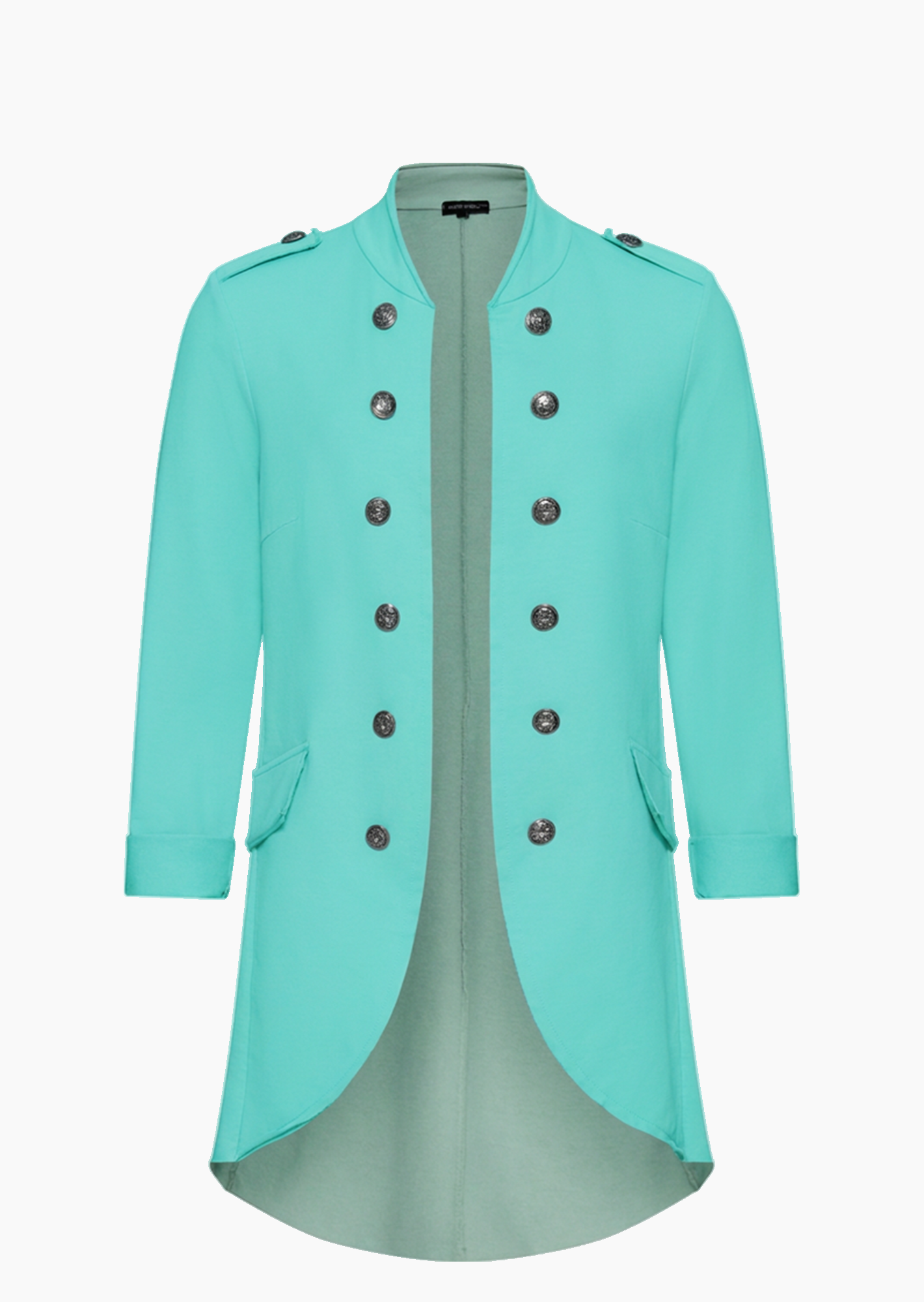 Blazer im Military-Style, türkis