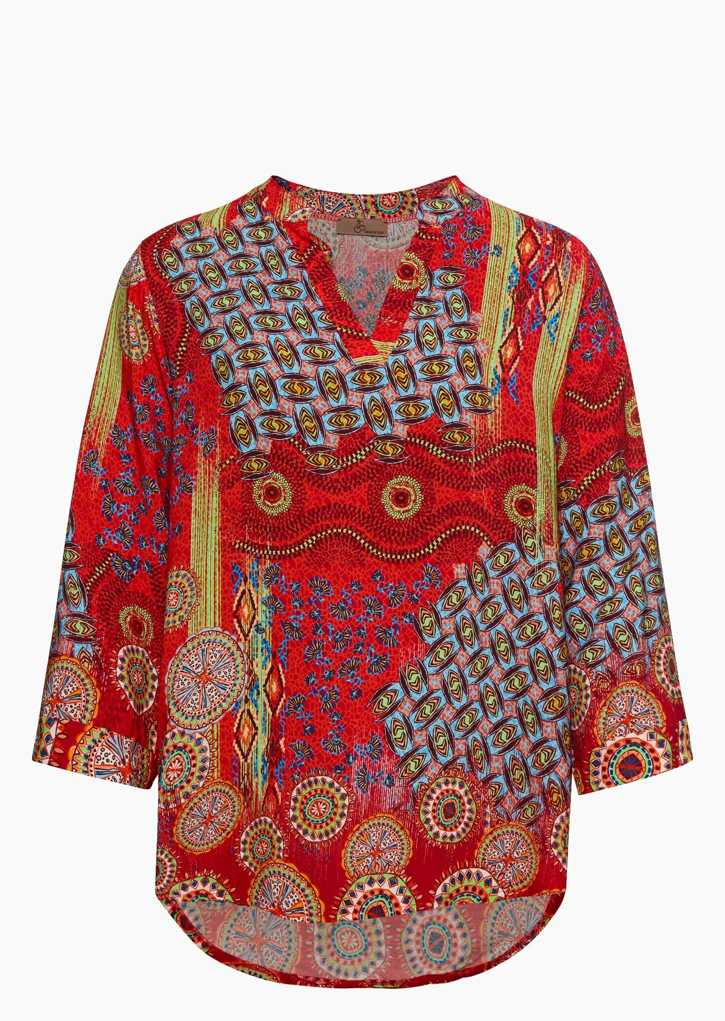 Bluse im Alloverprint, tredyrot