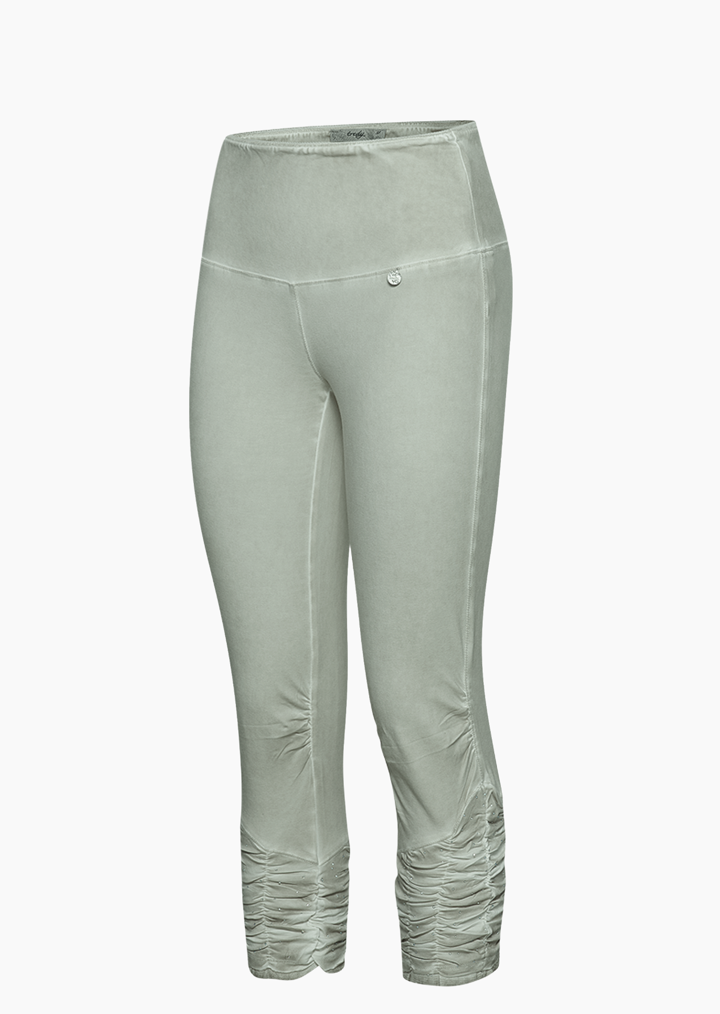 Leggings mit Ziersteinen, salbei