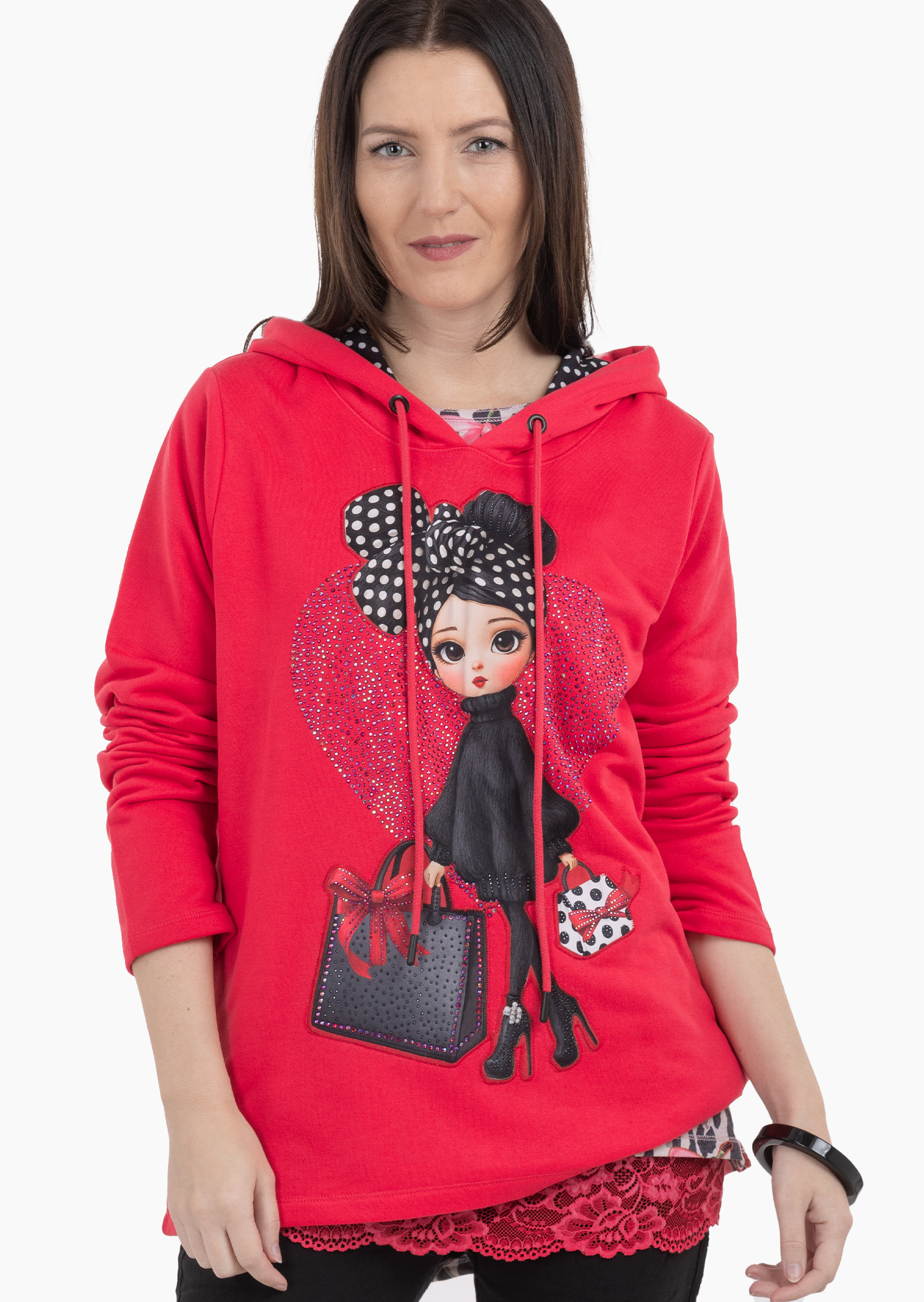 Sweatpullover mit Print, tredyrot