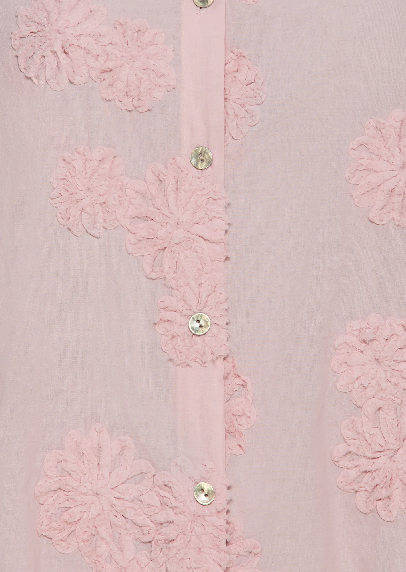 Bluse Blumenpatches, rosenholz