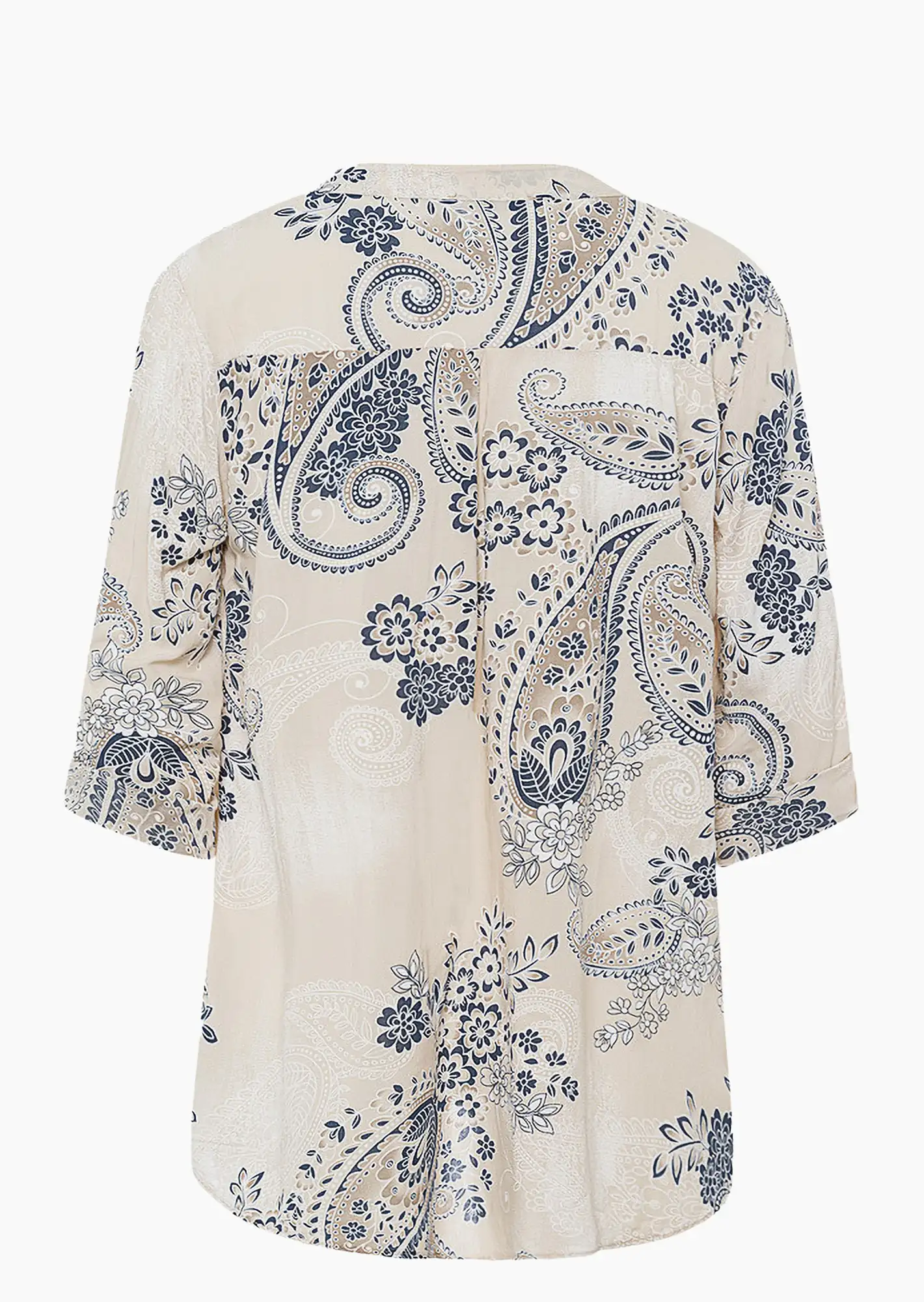 Bluse mit Pailletten, crema