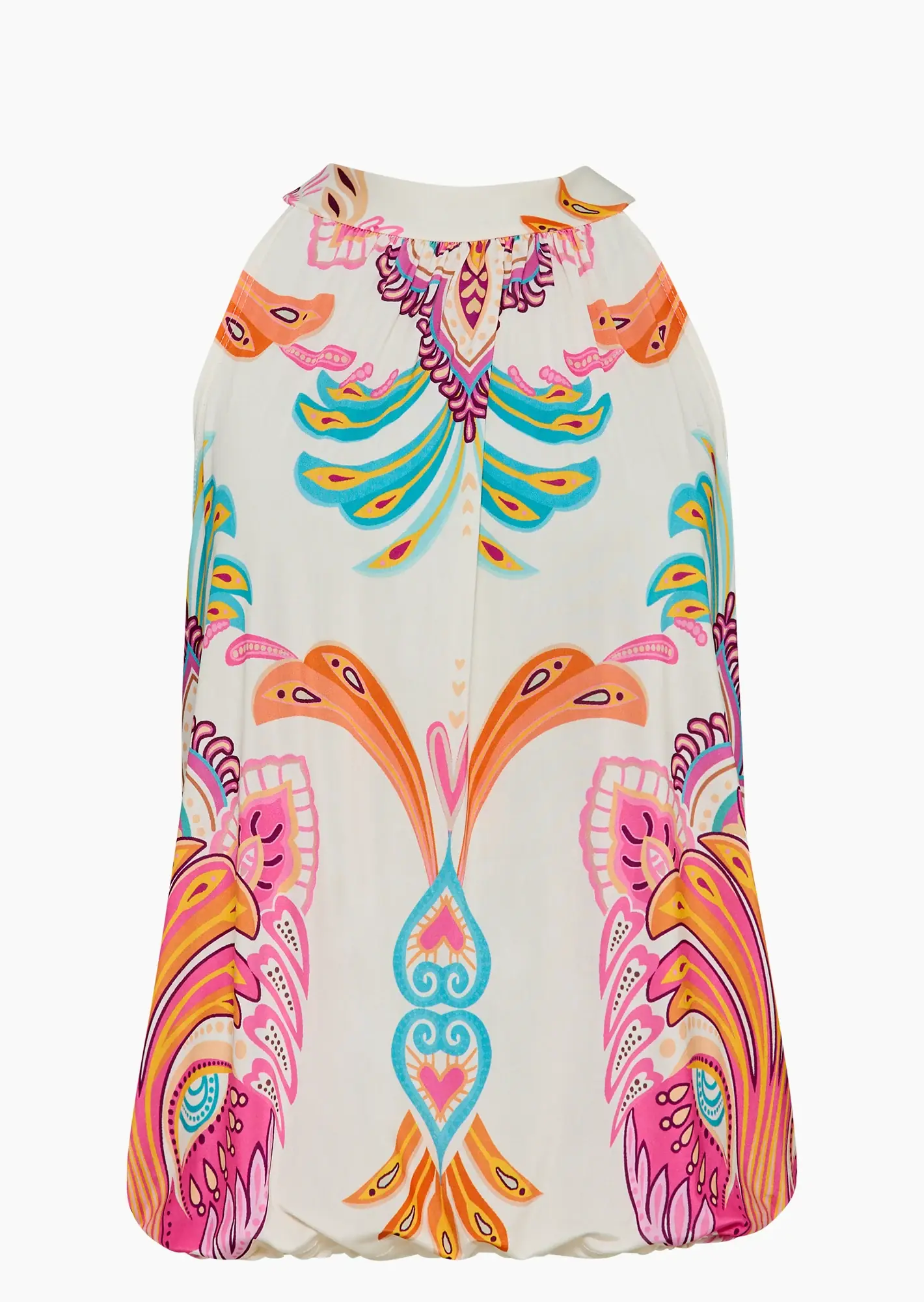 Neckholdertop mit sommerlichem Muster, bunt