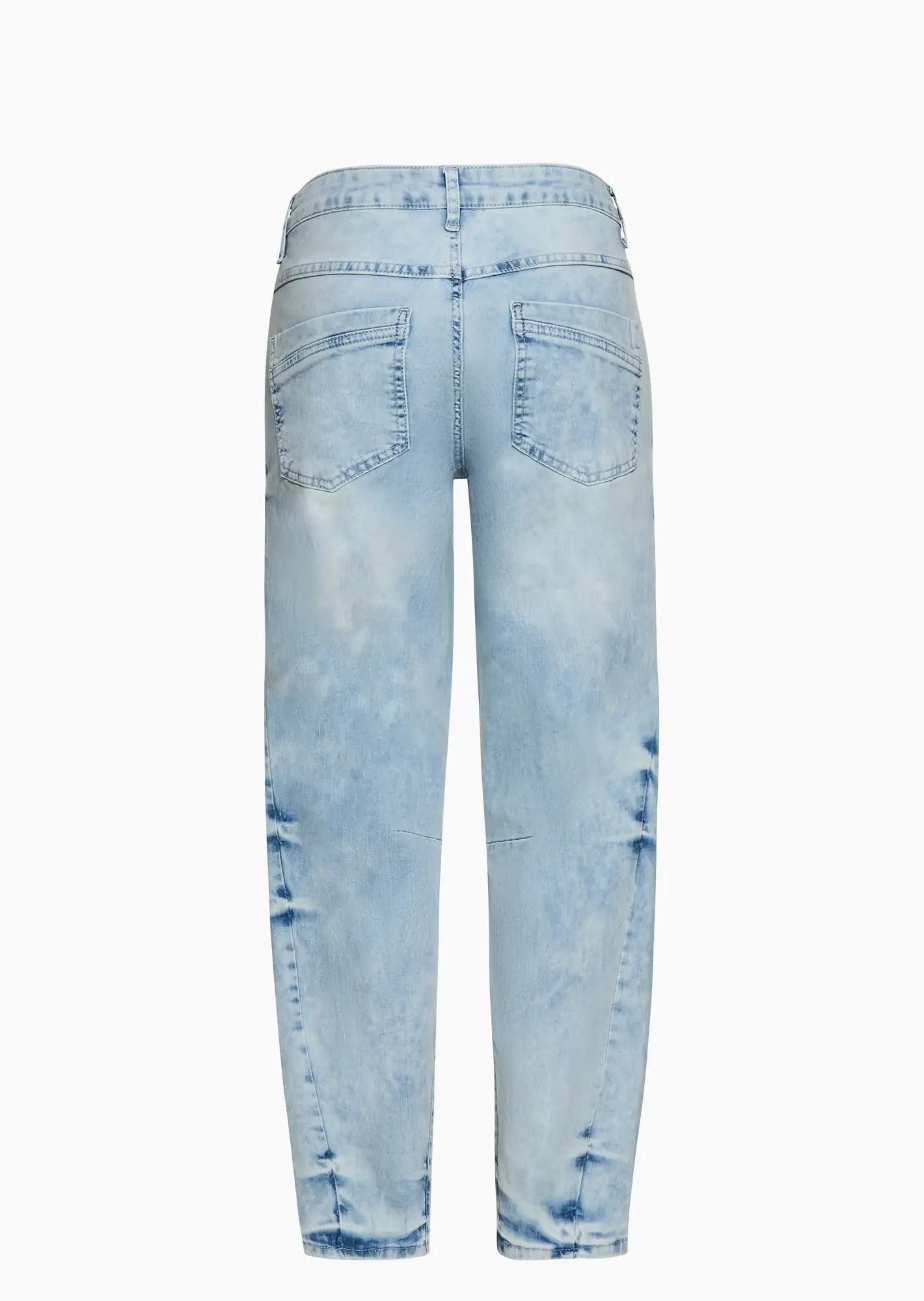 Relaxed Fit Jeans mit Perlenpatch, light blue denim