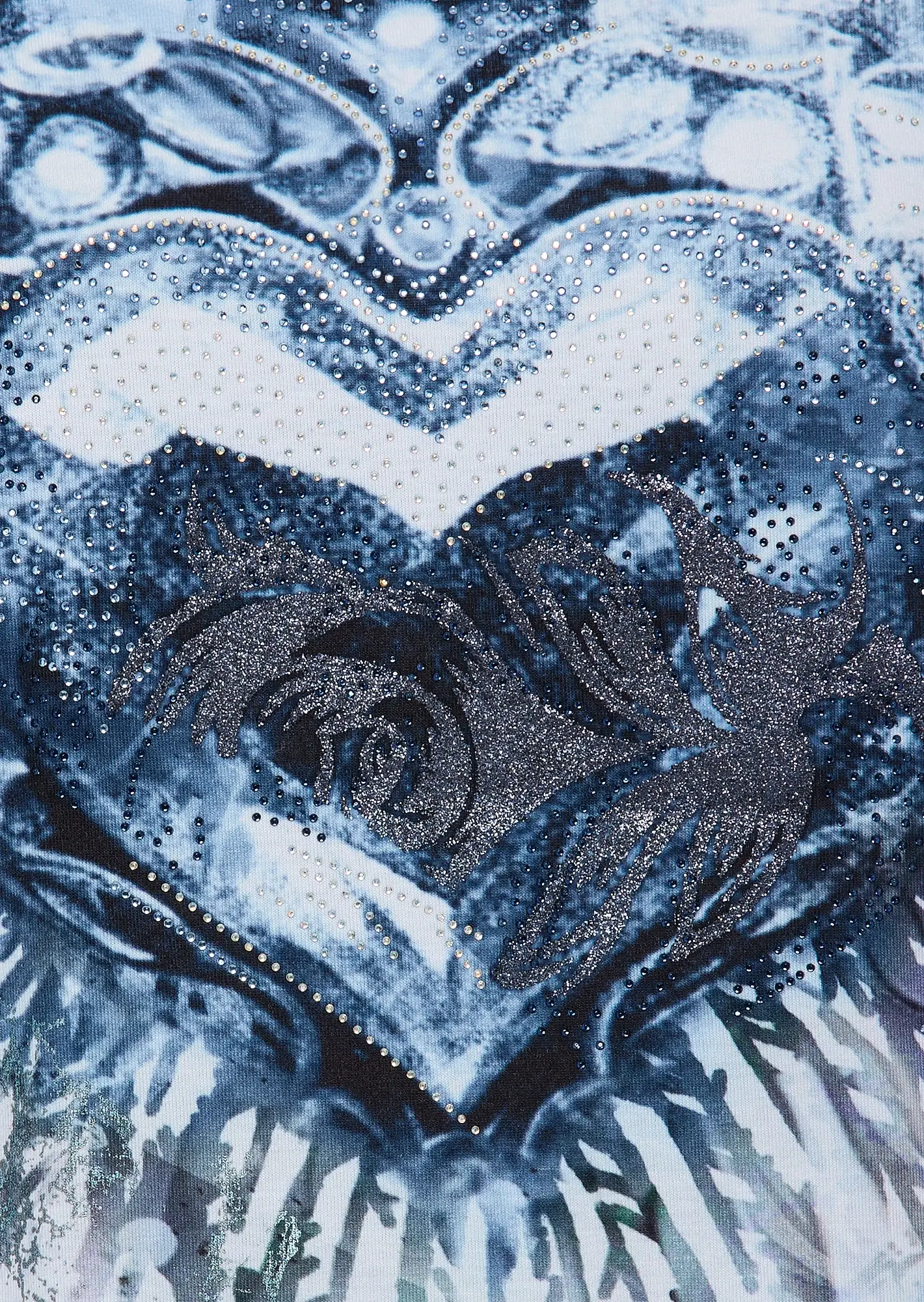 Shirt 'Heart', blau