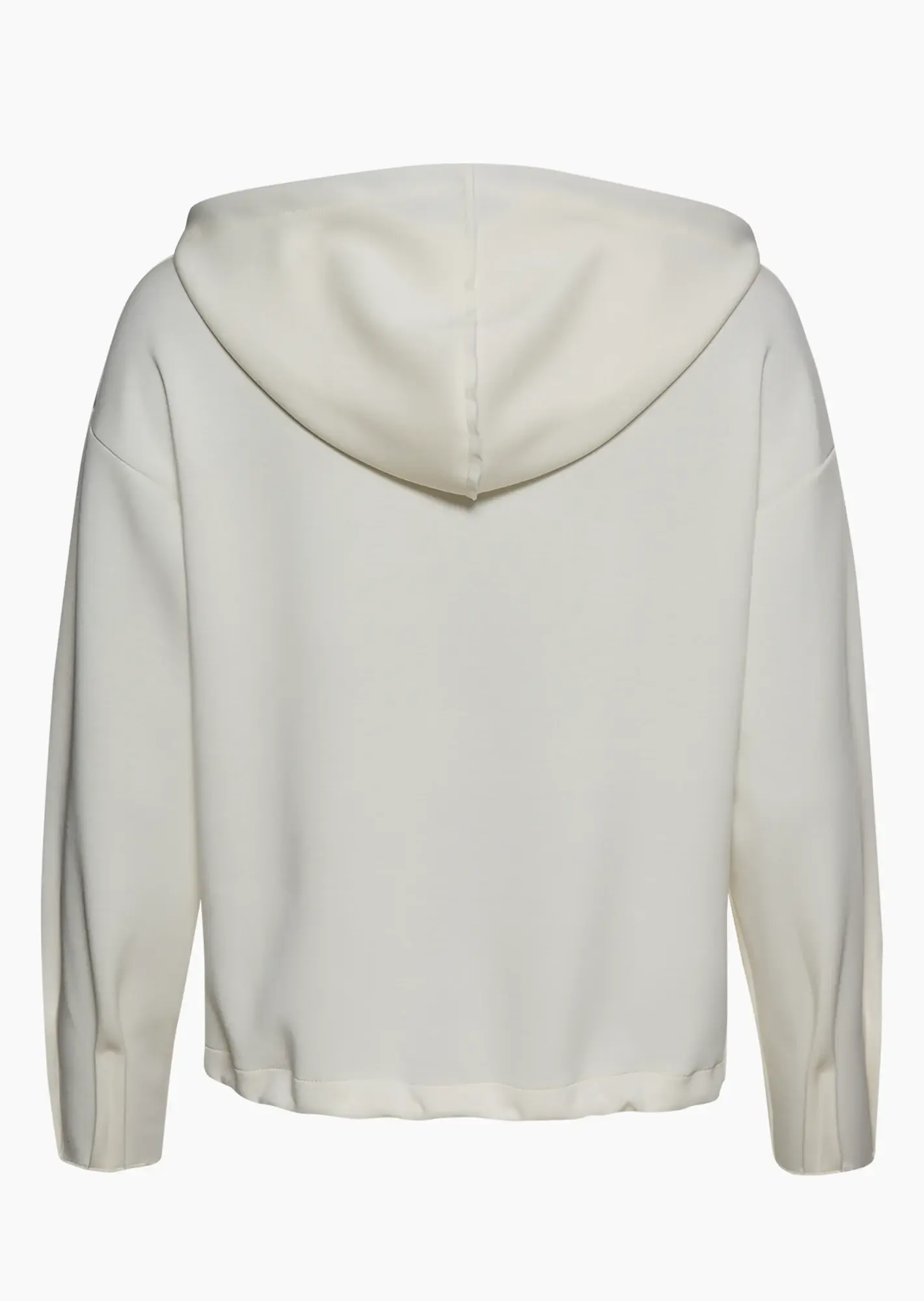 Sweatjacke mit Ziernähten, offwhite