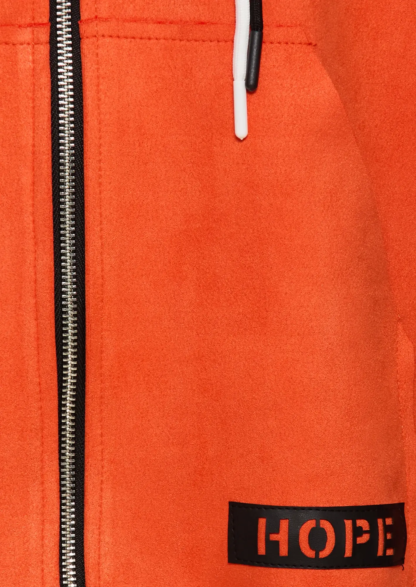 Jacke in Suede-Optik, orange
