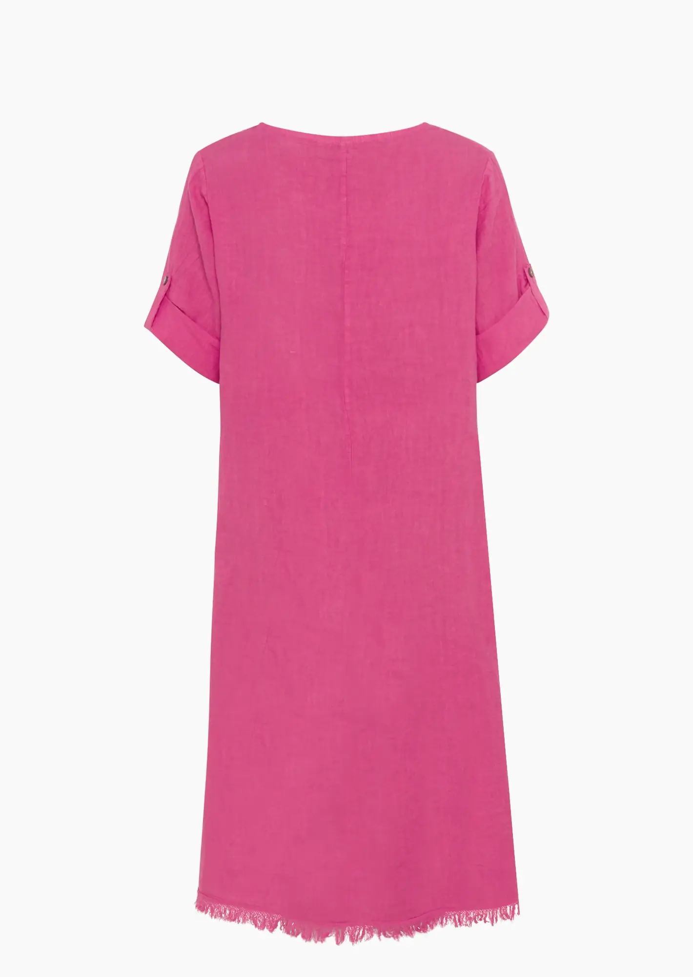 luftiges Leinenkleid, pink