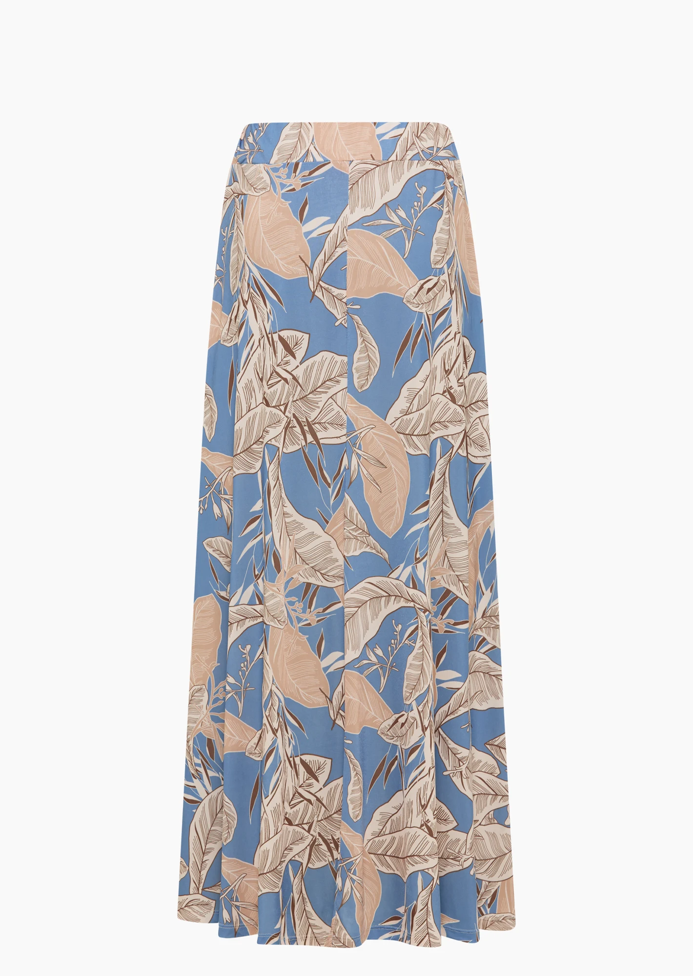 gemusterter Rock, blau-beige