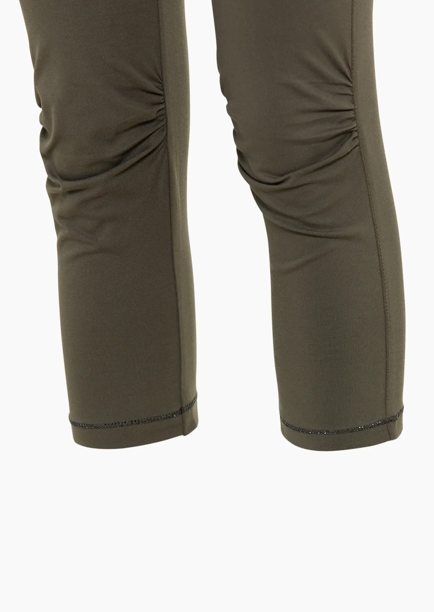 Capri-Leggings mit Ziersteinen, oliv