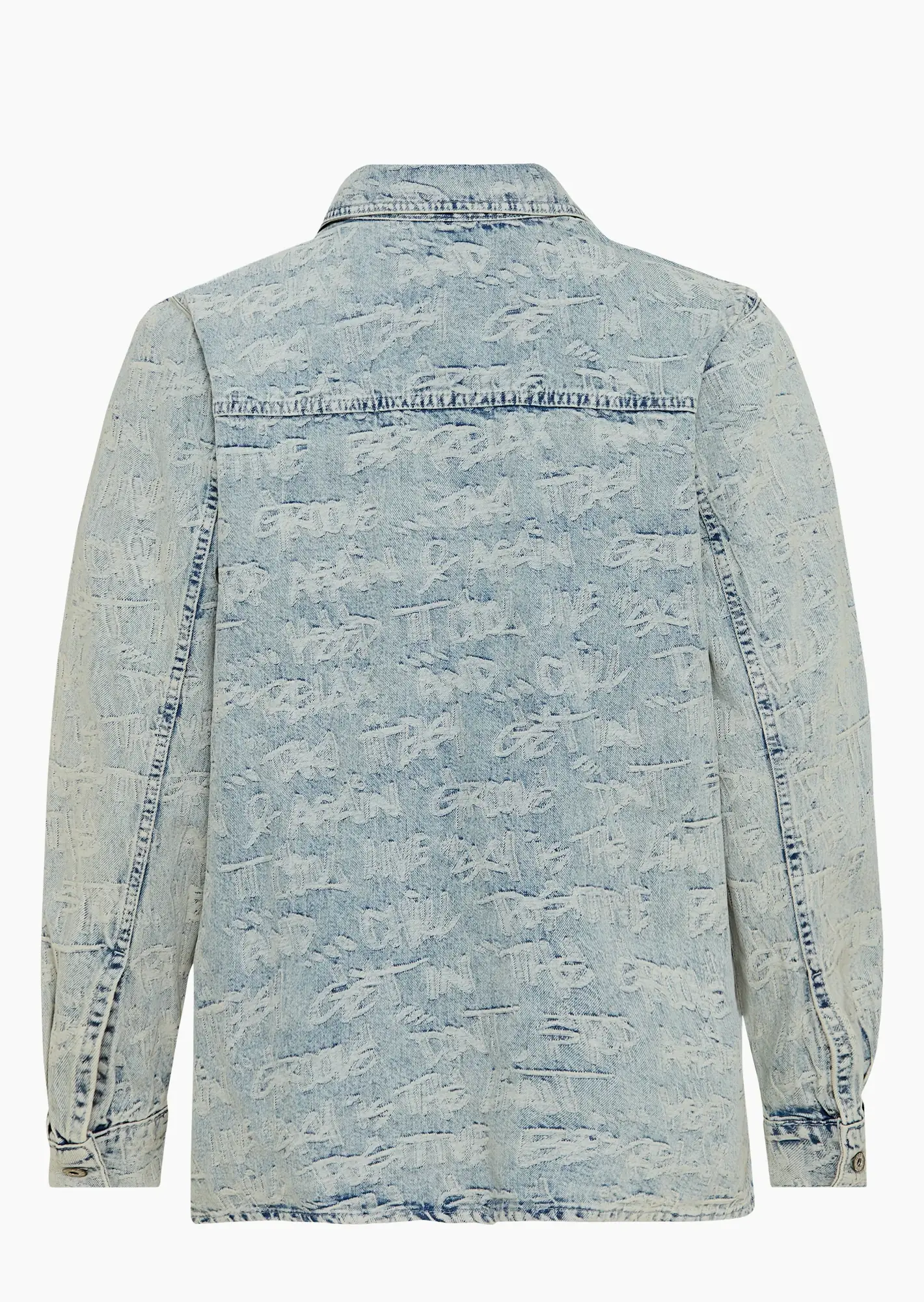 Jeansjacke im Jacquardstil, light blue denim