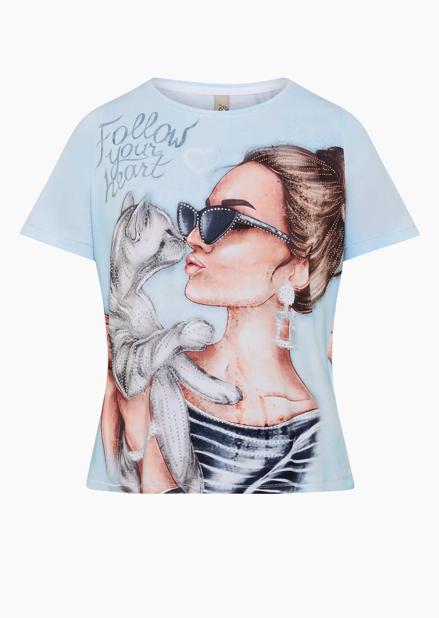 T-Shirt mit stylischem Print, eiskristall