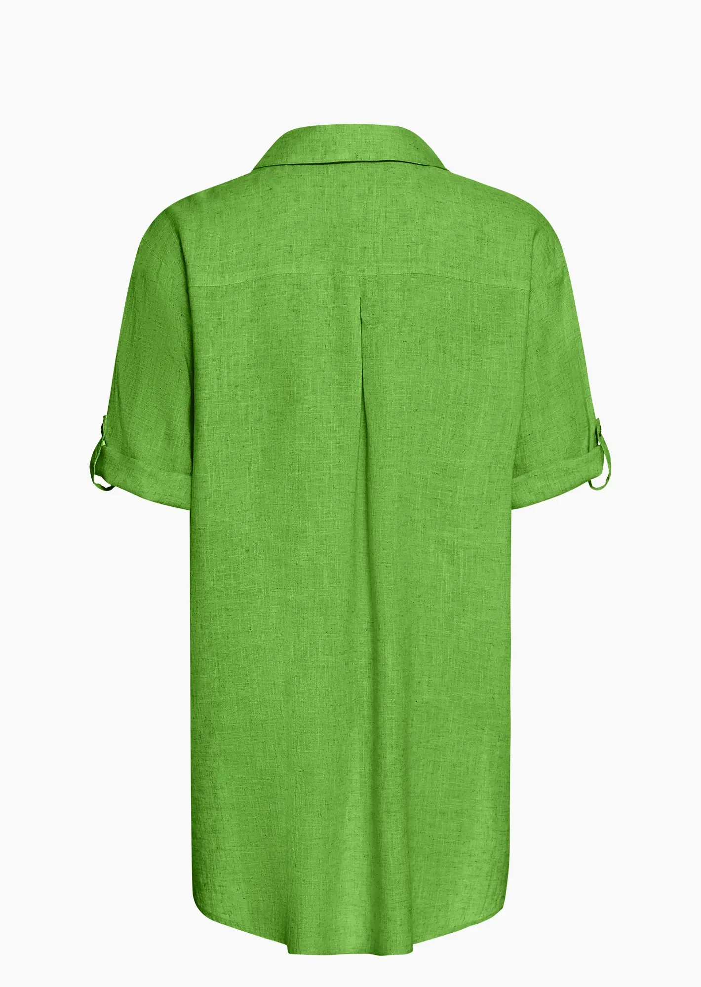 luftige Leinenmixbluse, neongrün