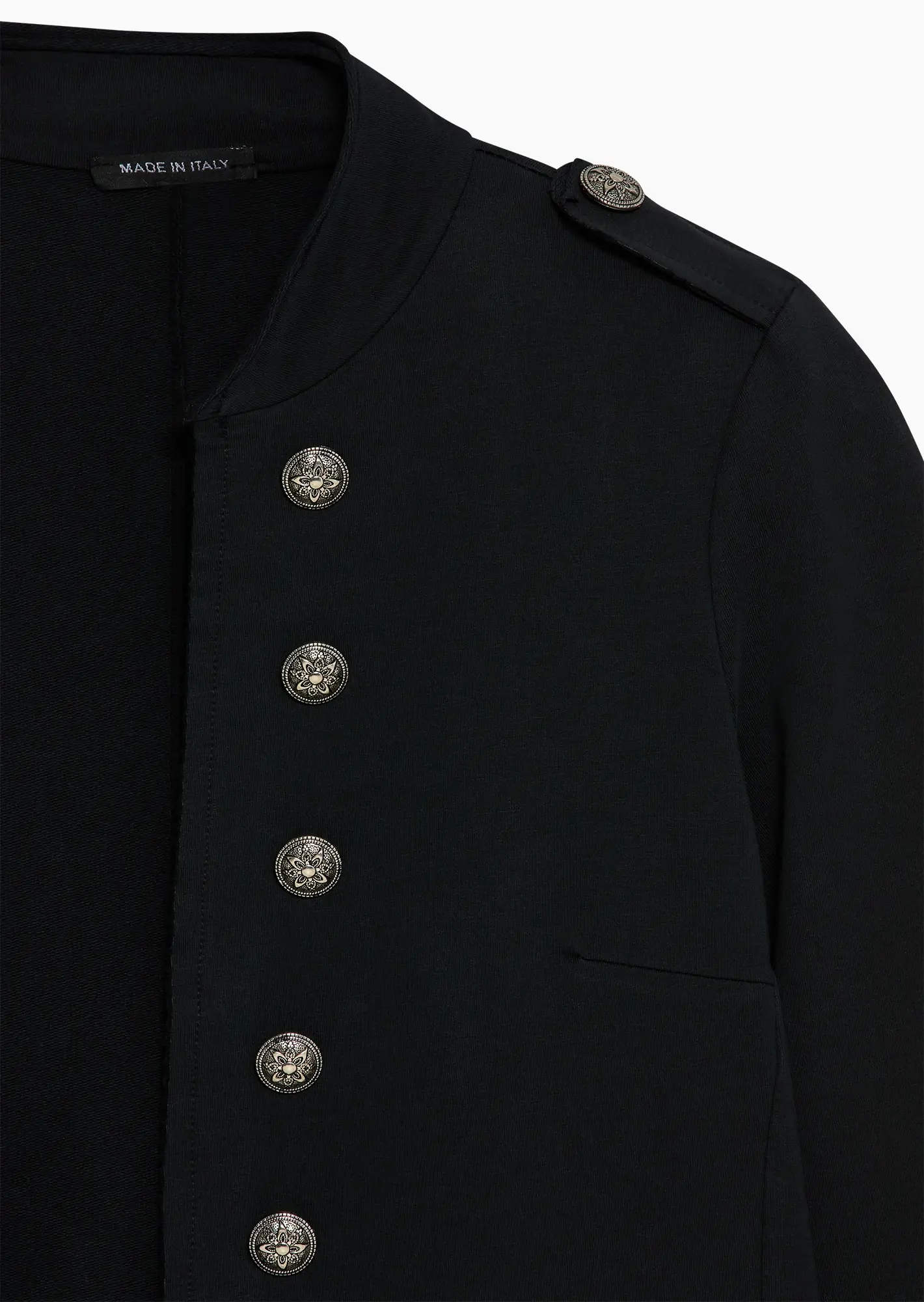 Blazer im Military-Style, schwarz