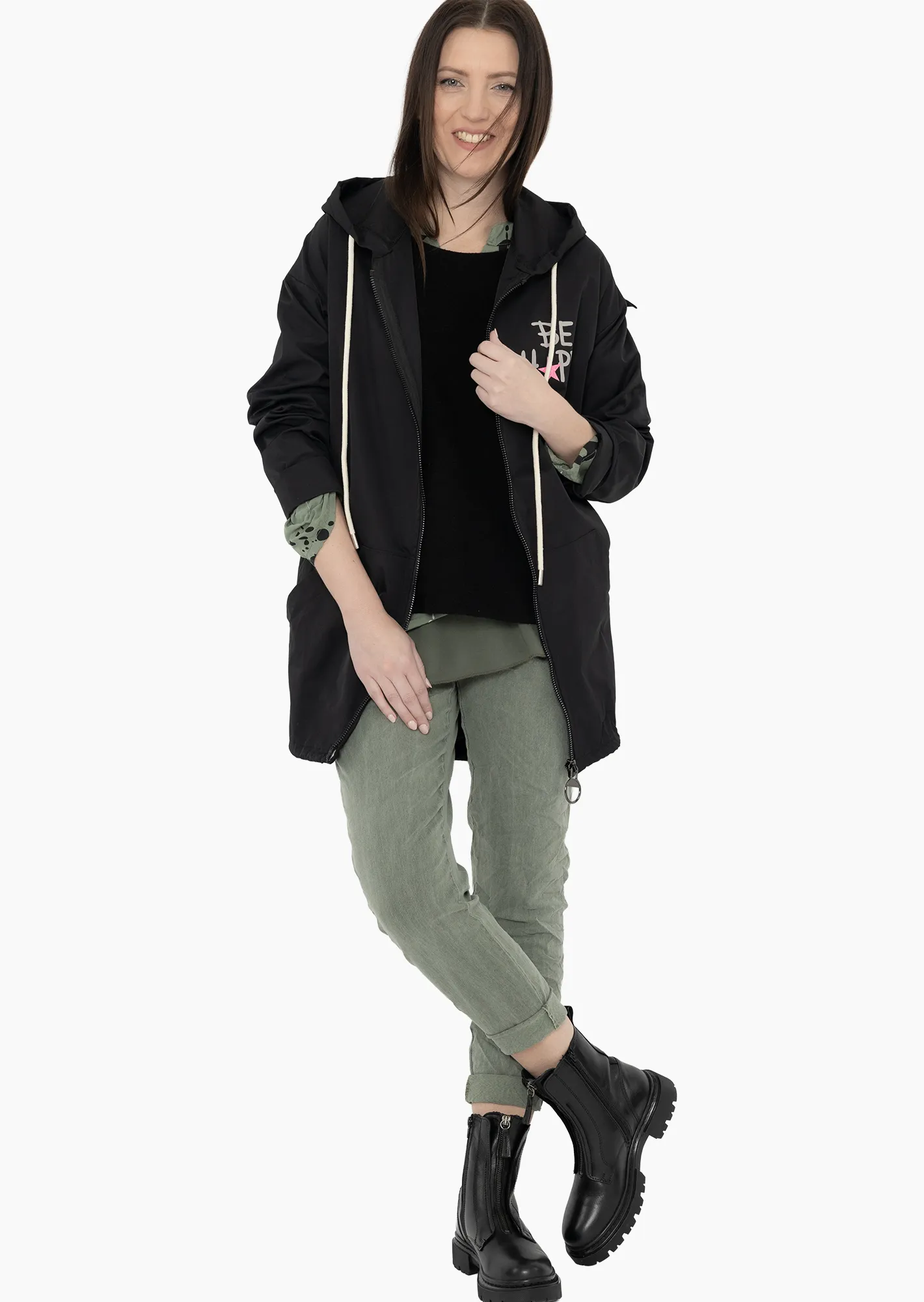 Joggpants mit Knöpfen, khaki