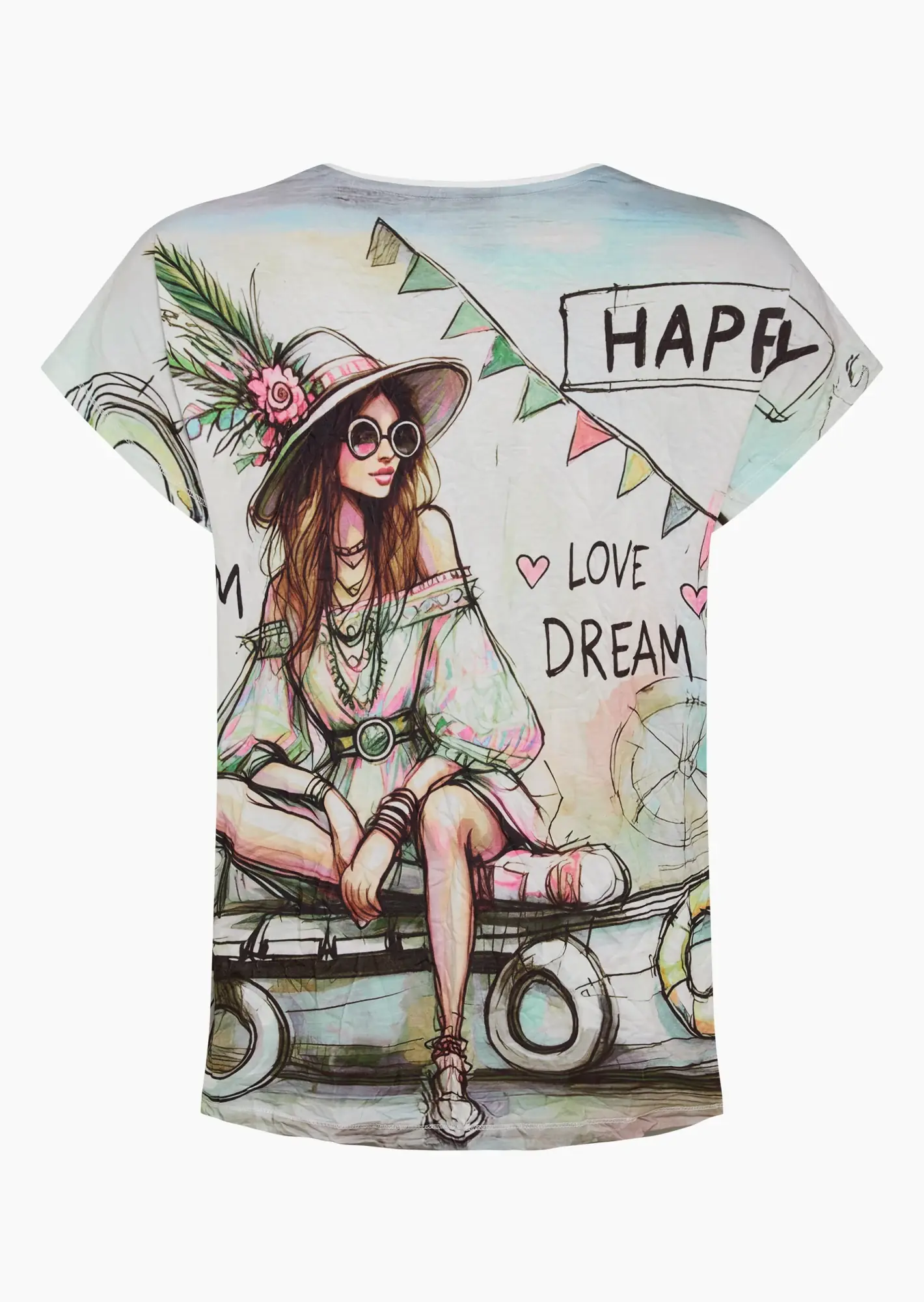 Shirt im Alloverprint, khaki