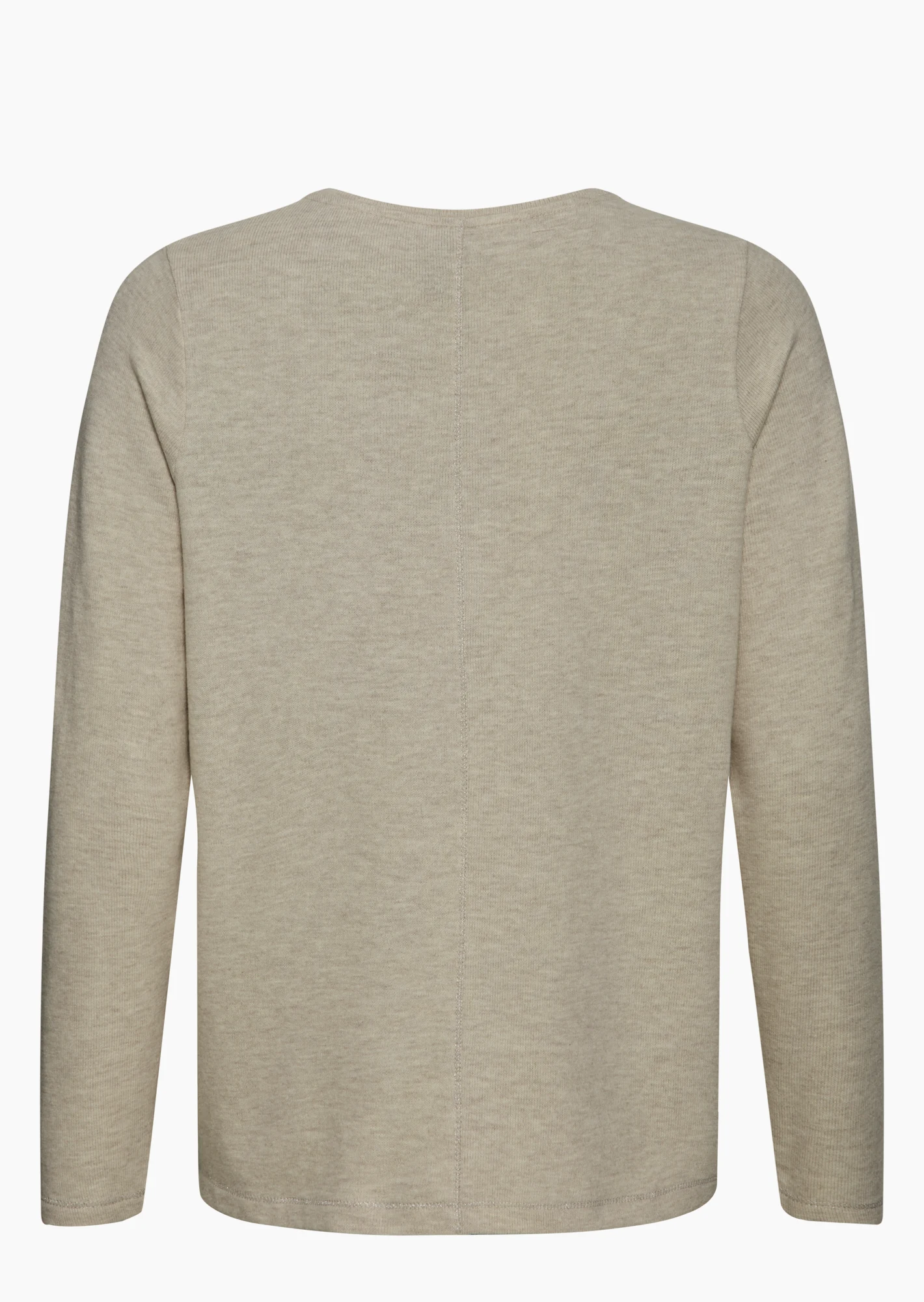 Langarmshirt kuschelig, sand-melange