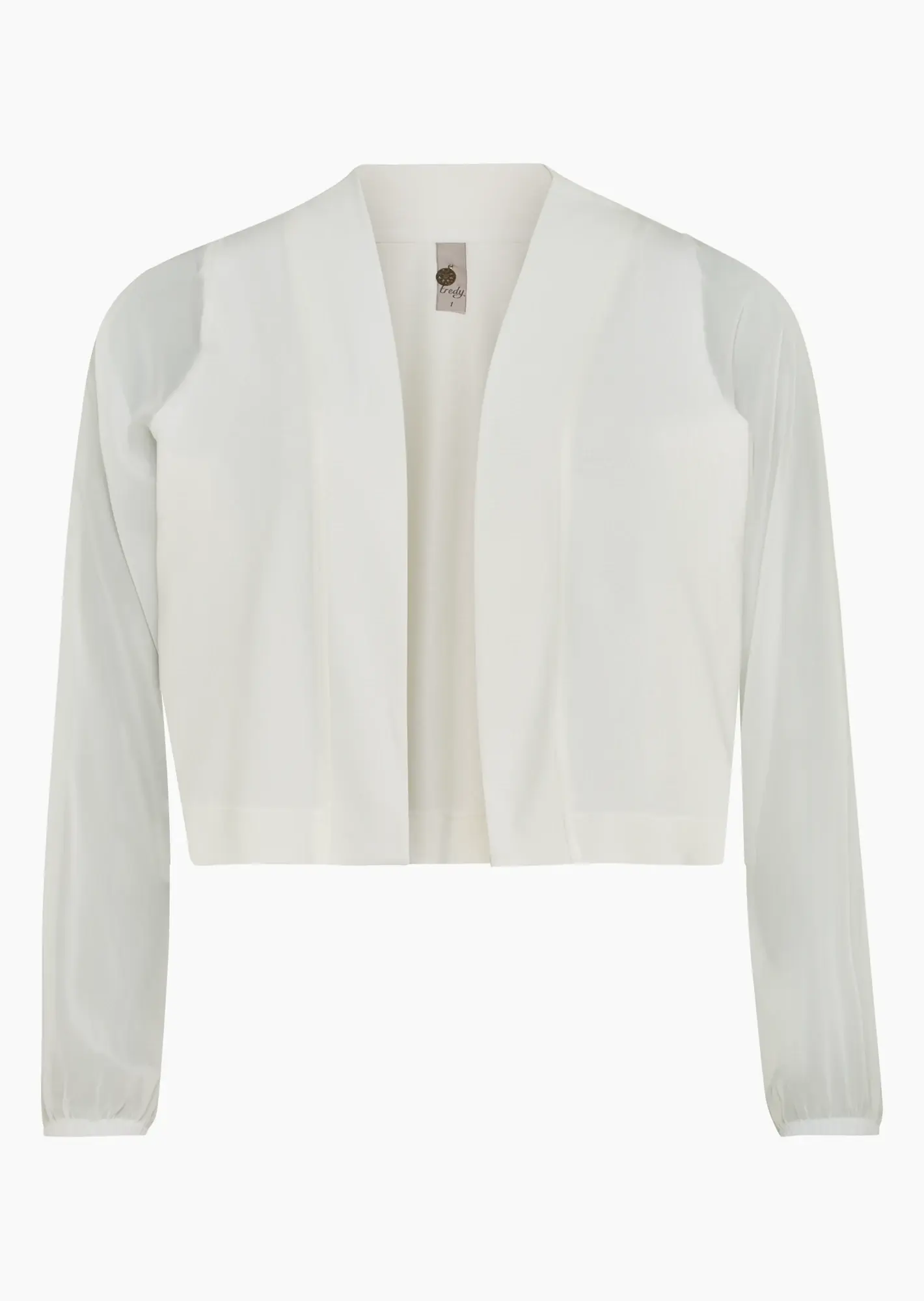 Shirtjacke mit Chiffon, offwhite