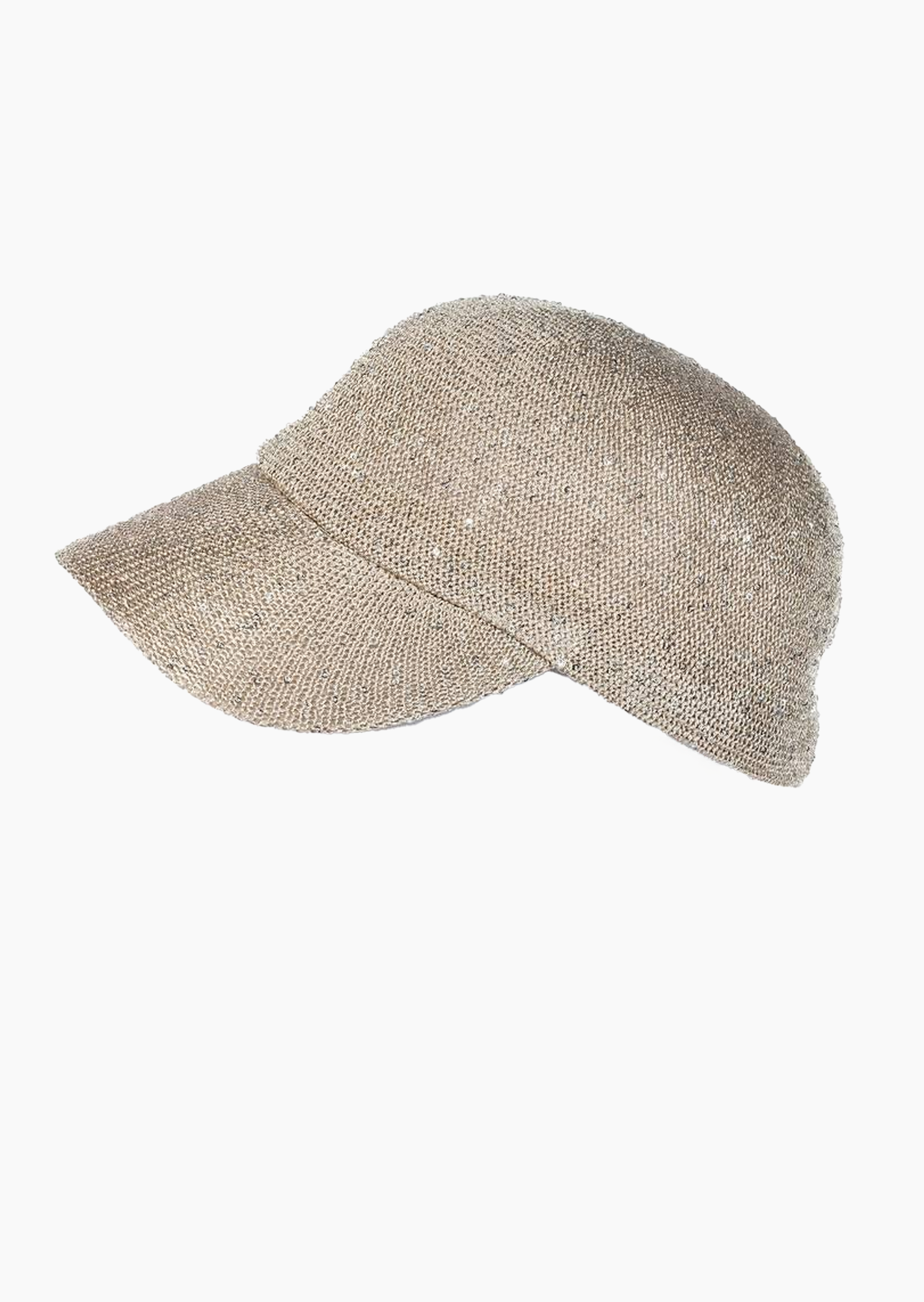 Kappe mit Pailletten, beige
