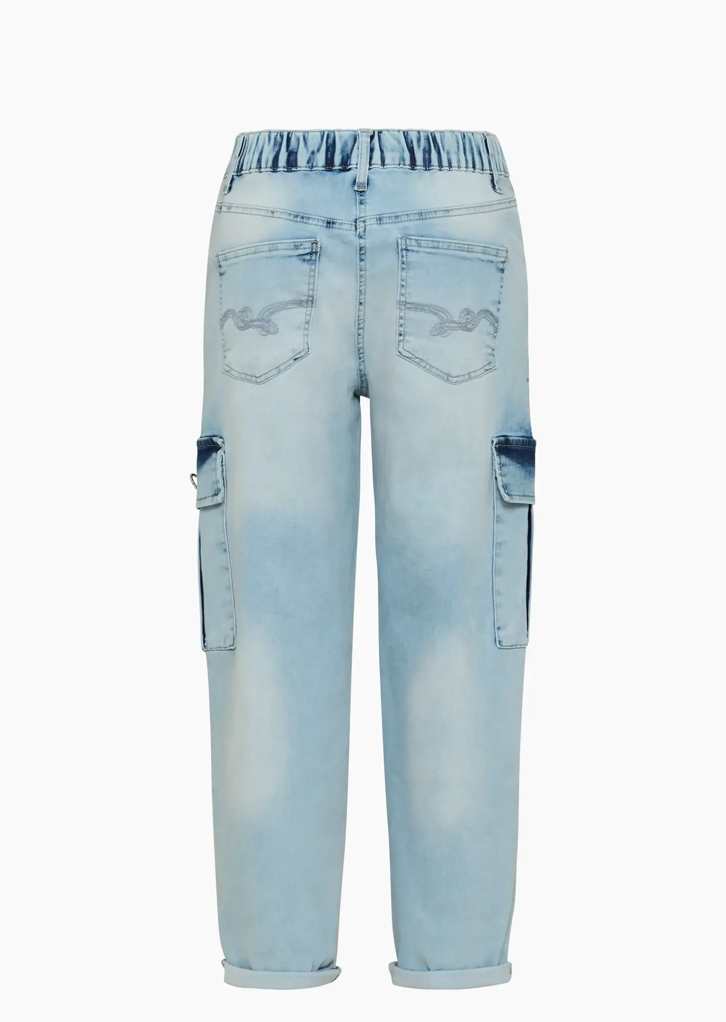 Jeans im Cargostyle, light blue denim