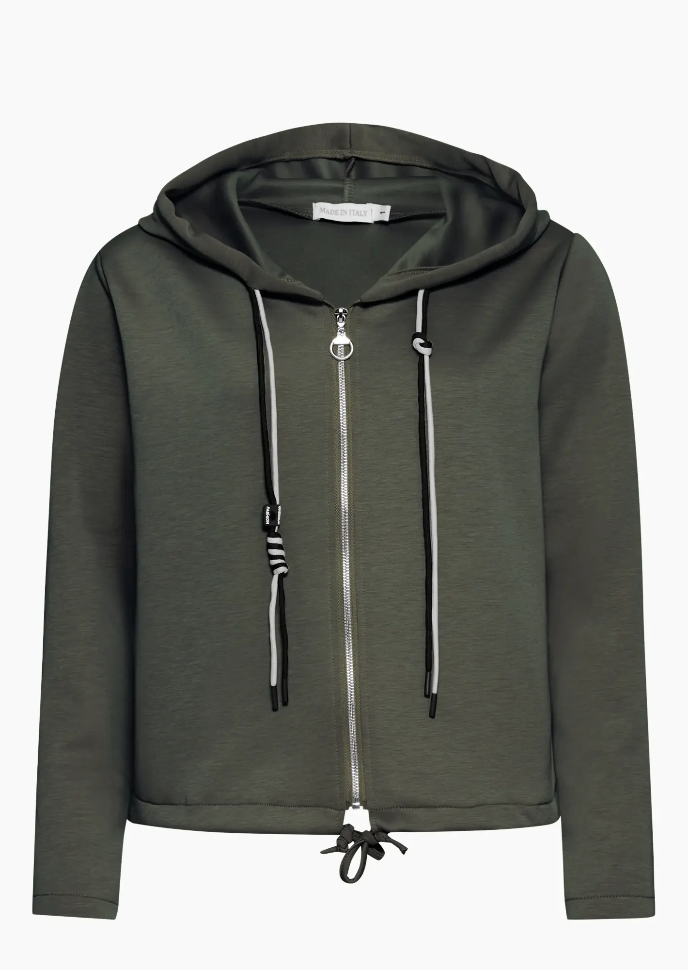 stylische Sweatjacke, khaki