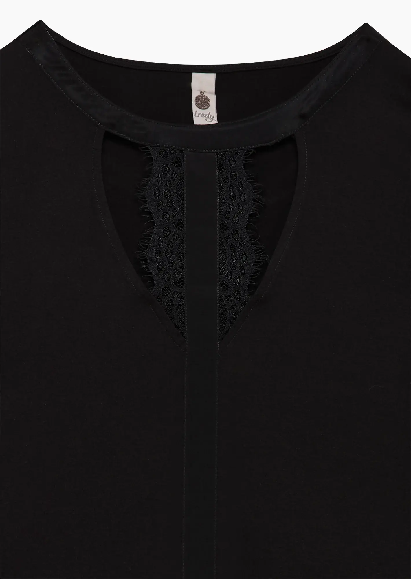 Shirt mit dekorativen Highlights, schwarz