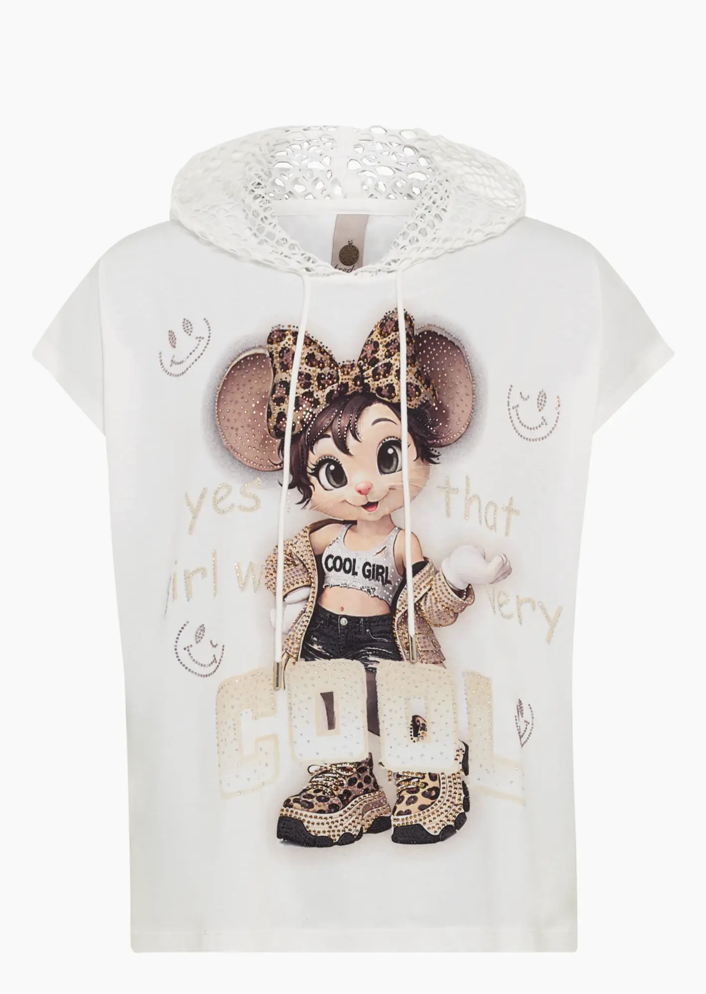 Shirt mit Animalmausprint, offwhite