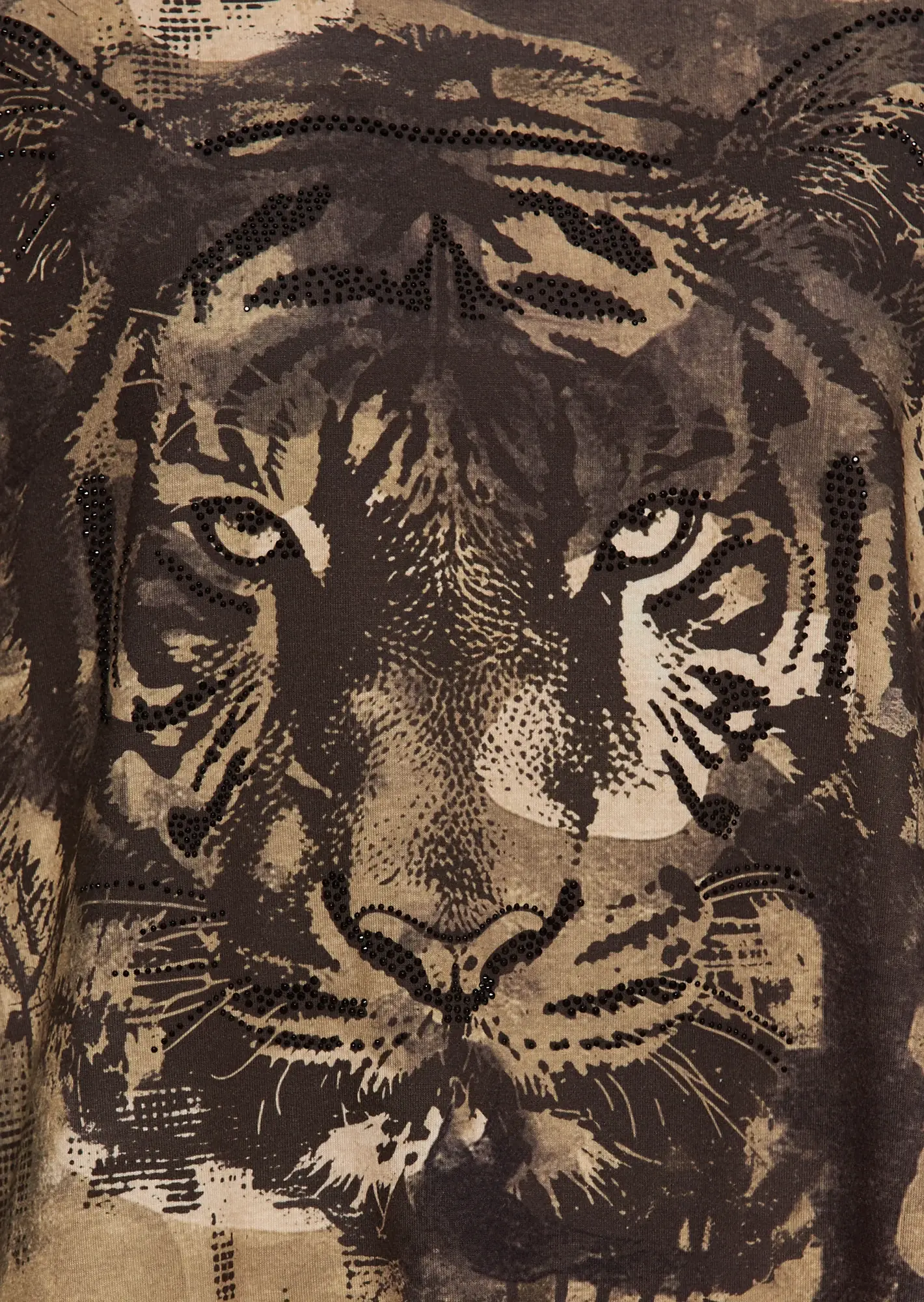 Shirt mit Tigerprint, khaki