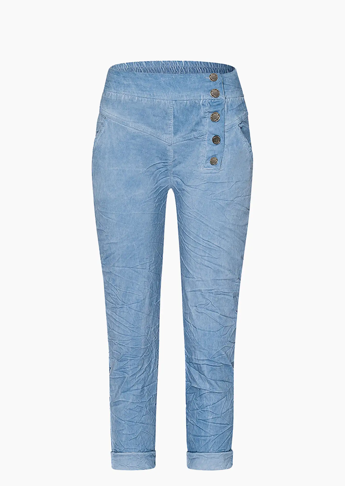 Joggpants mit Knöpfen, blue denim