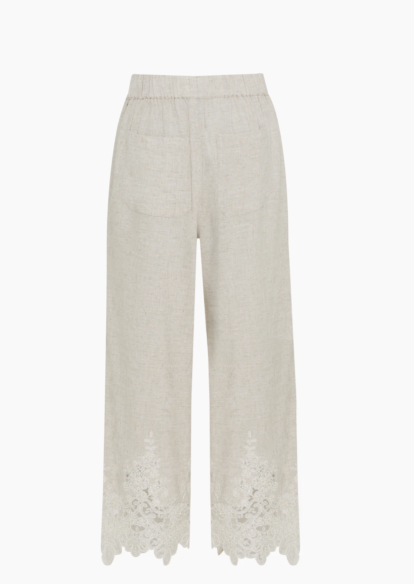 Leichte Hose mit detailverliebten Highlights, sand-melange