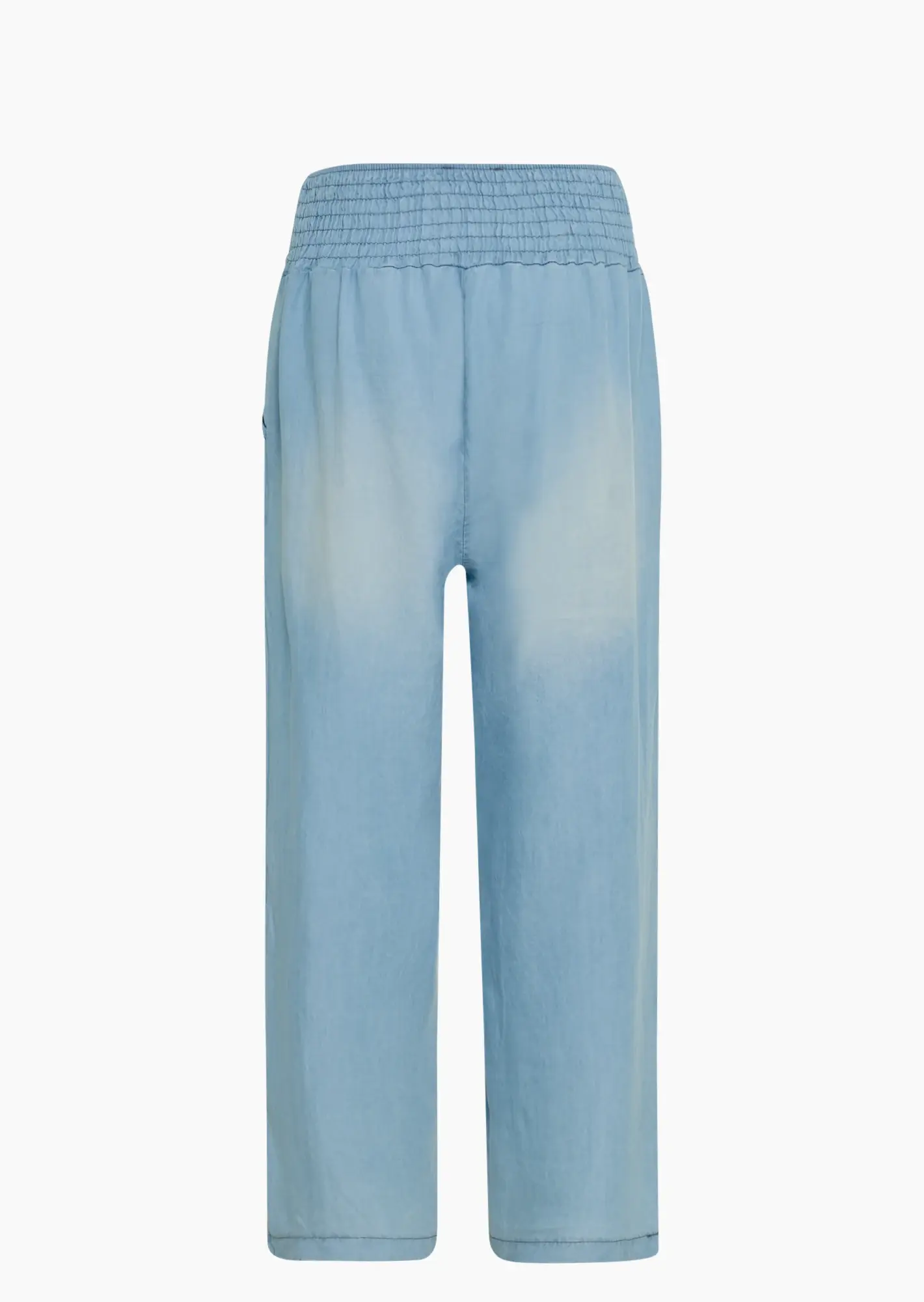 Wide Leg Hose mit gemütlichem Bund, bleached denim