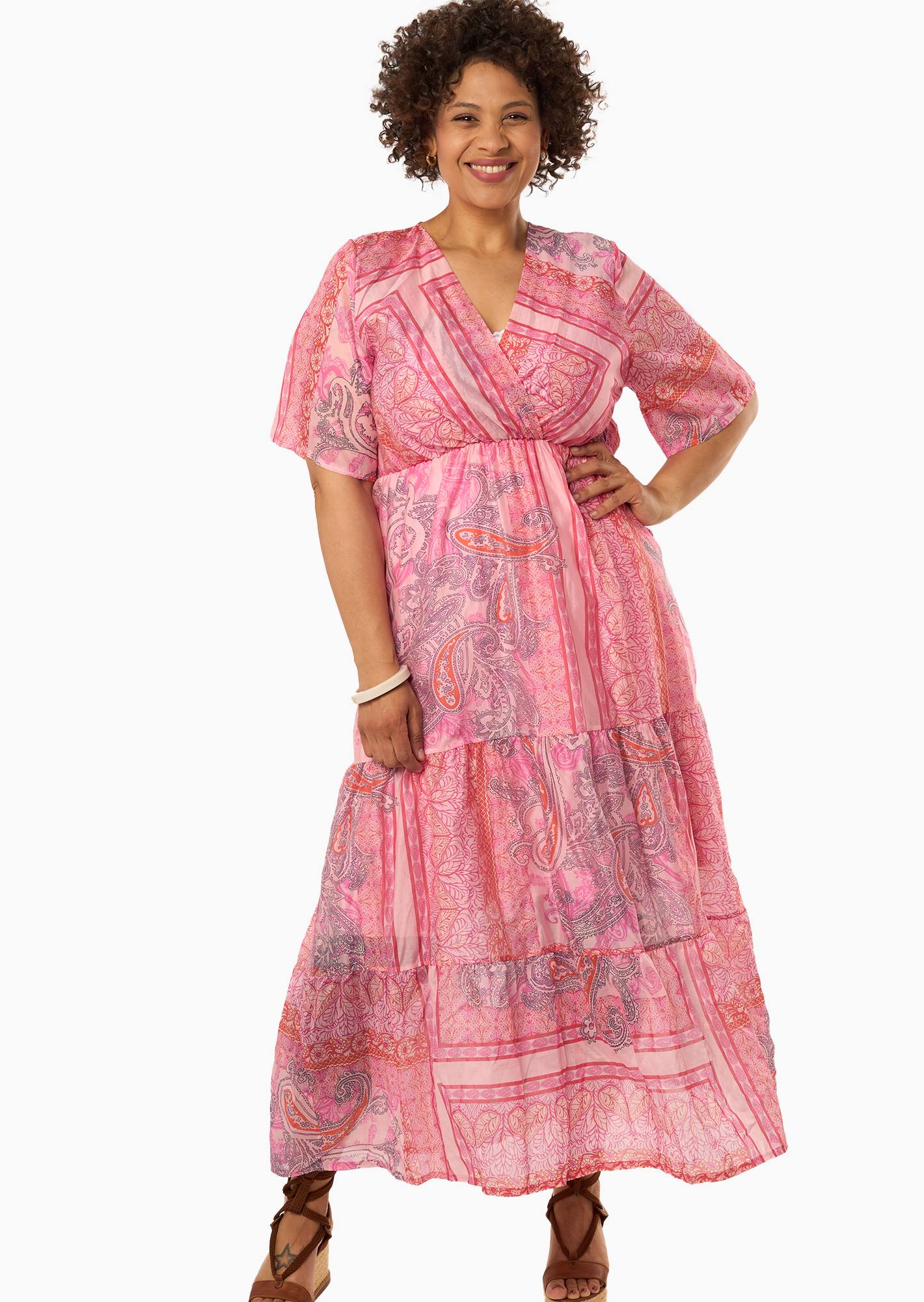 leichtes Kleid im Alloverprint, mandelblüte