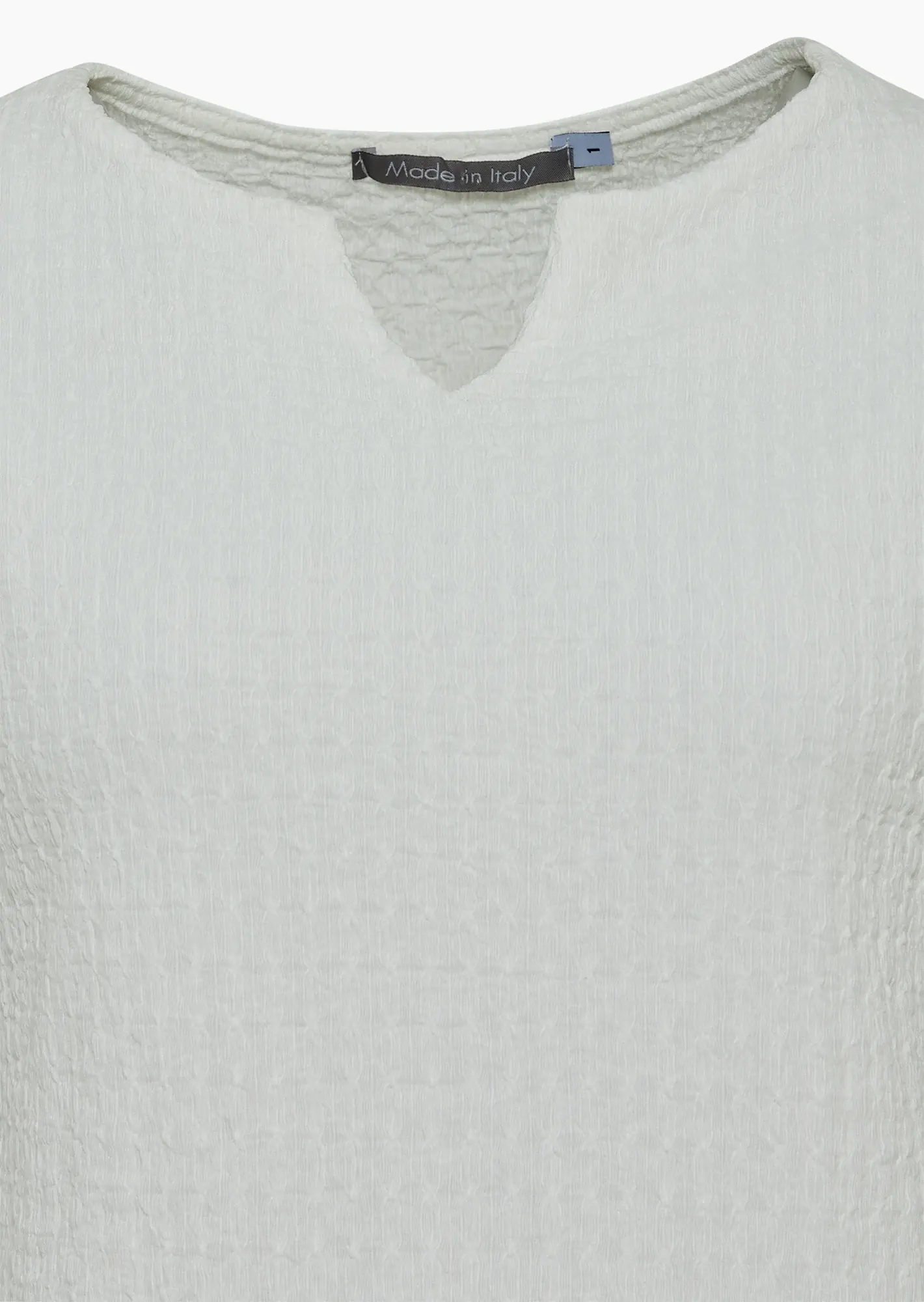 Bluse in Strukturstoff, weiß