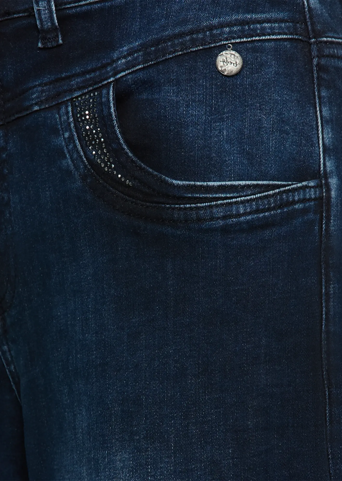Wide Leg Jeans, dark blue denim
